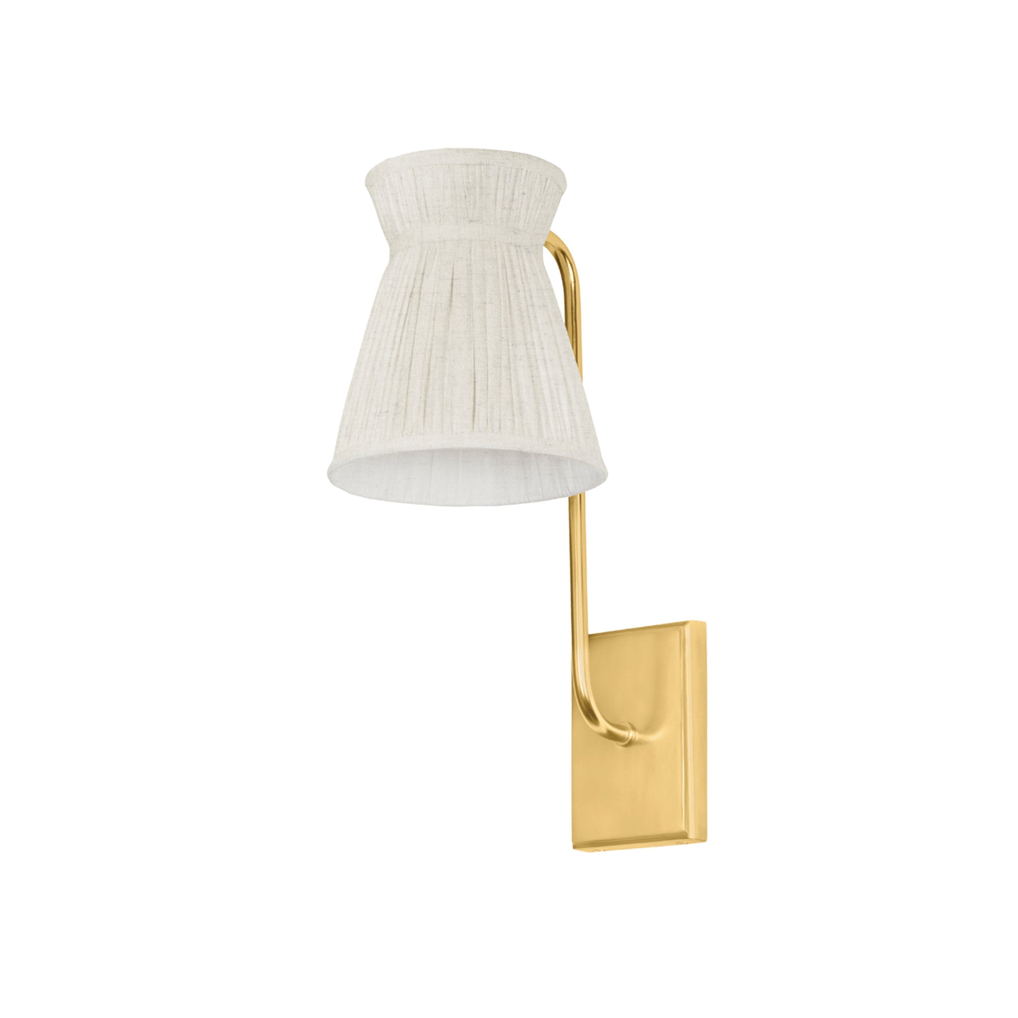 Hollywood 1-Light Wall Sconce in Aged Brass by Cortney Bishop 7.5W x 18.25H