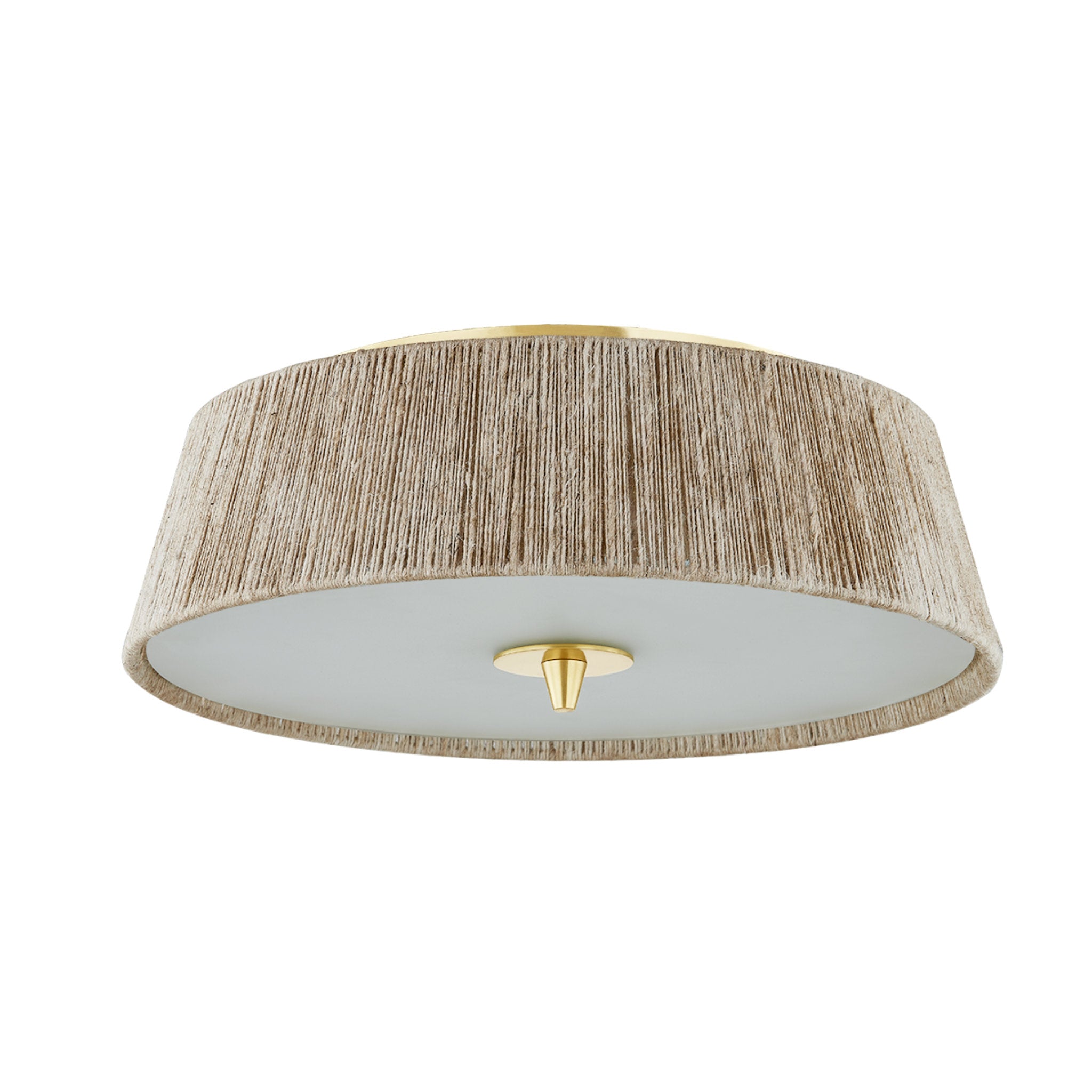 George 3-Light Semi Flush in Aged Brass by Cortney Bishop 18W x 6.5H