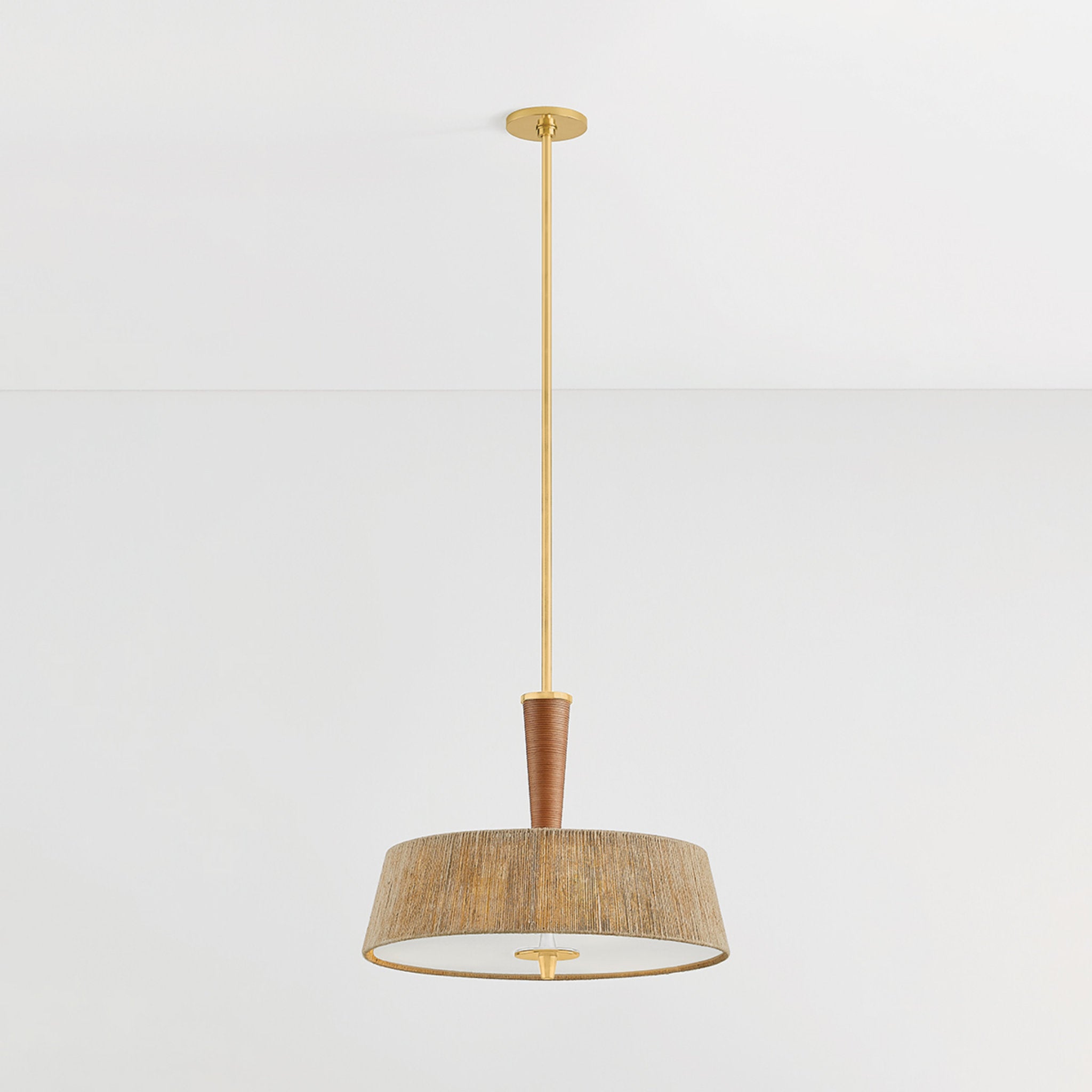 George 3-Light Pendant in Aged Brass by Cortney Bishop 22W x 17.25H