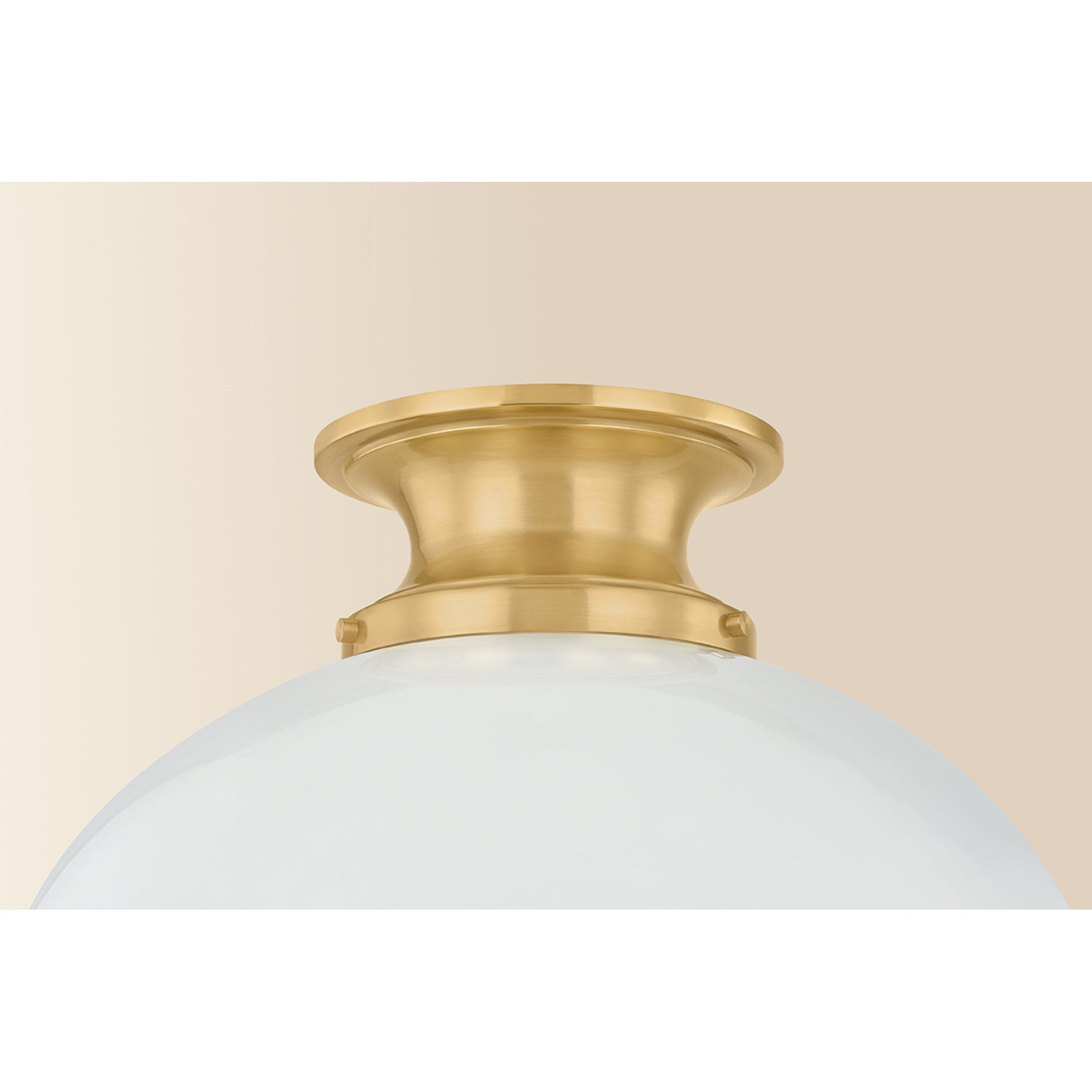 Celine 1-Light Semi Flush in Aged Brass 15W x 12.25H