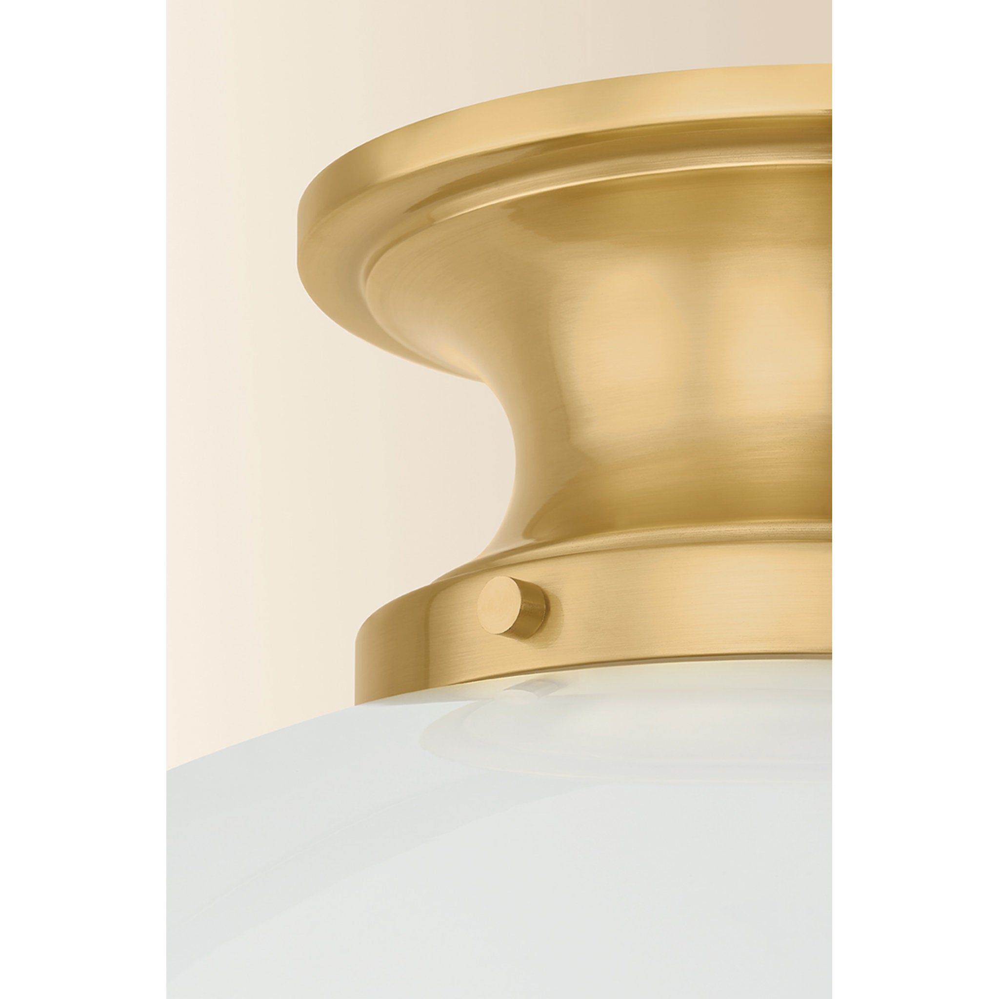 Celine 1-Light Semi Flush in Aged Brass 15W x 12.25H