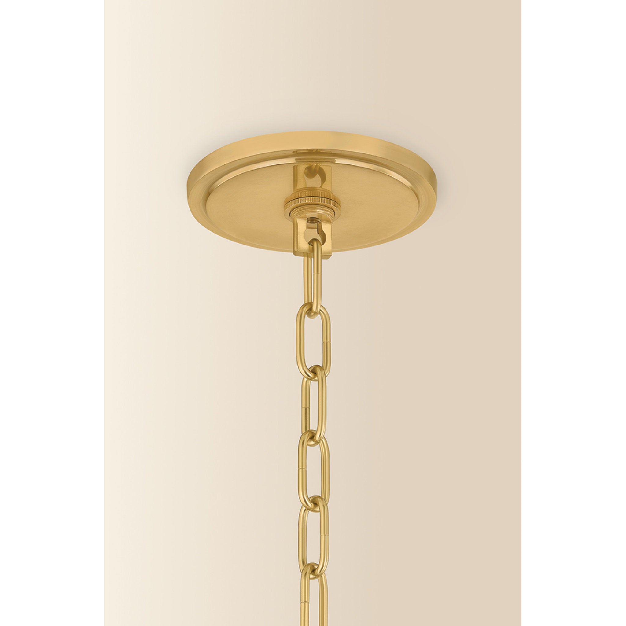 Celine 1-Light Pendant in Aged Brass 15W x 14.75H