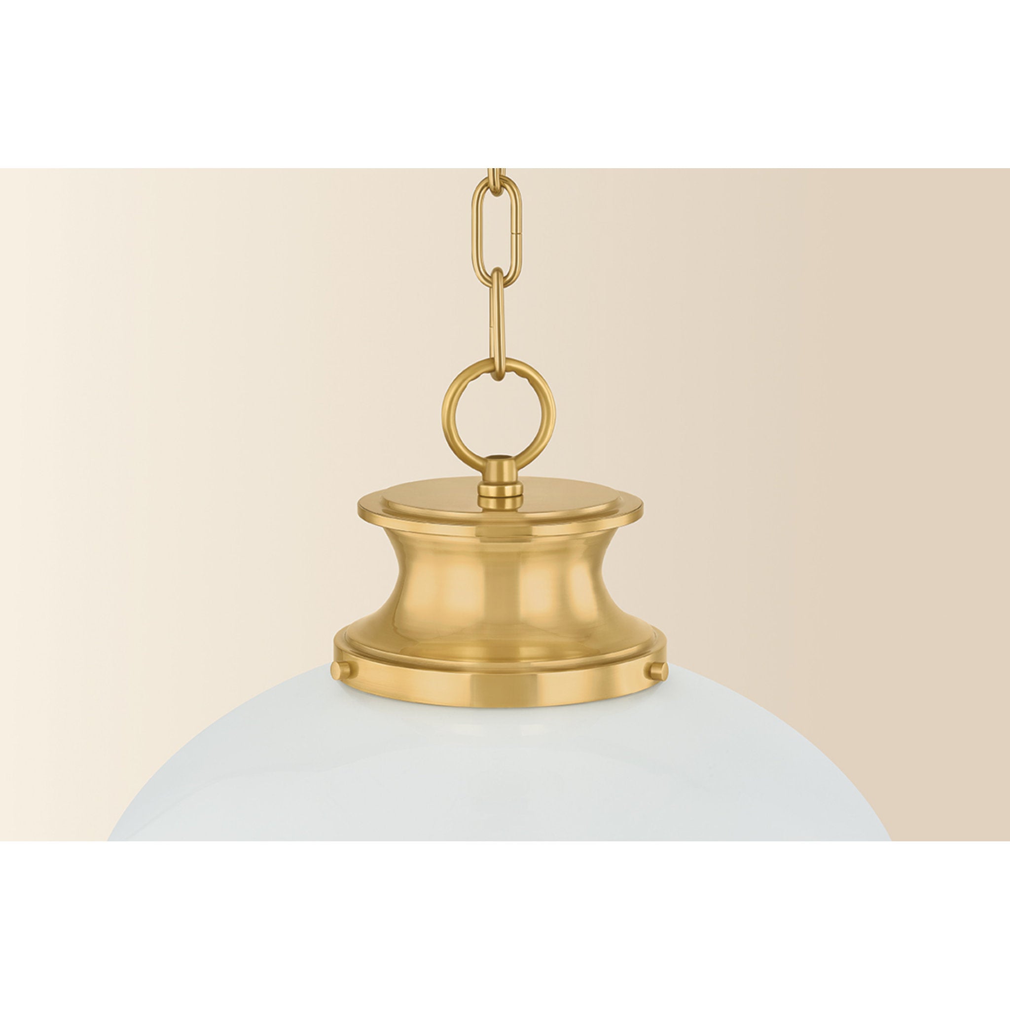 Celine 1-Light Pendant in Aged Brass 15W x 14.75H