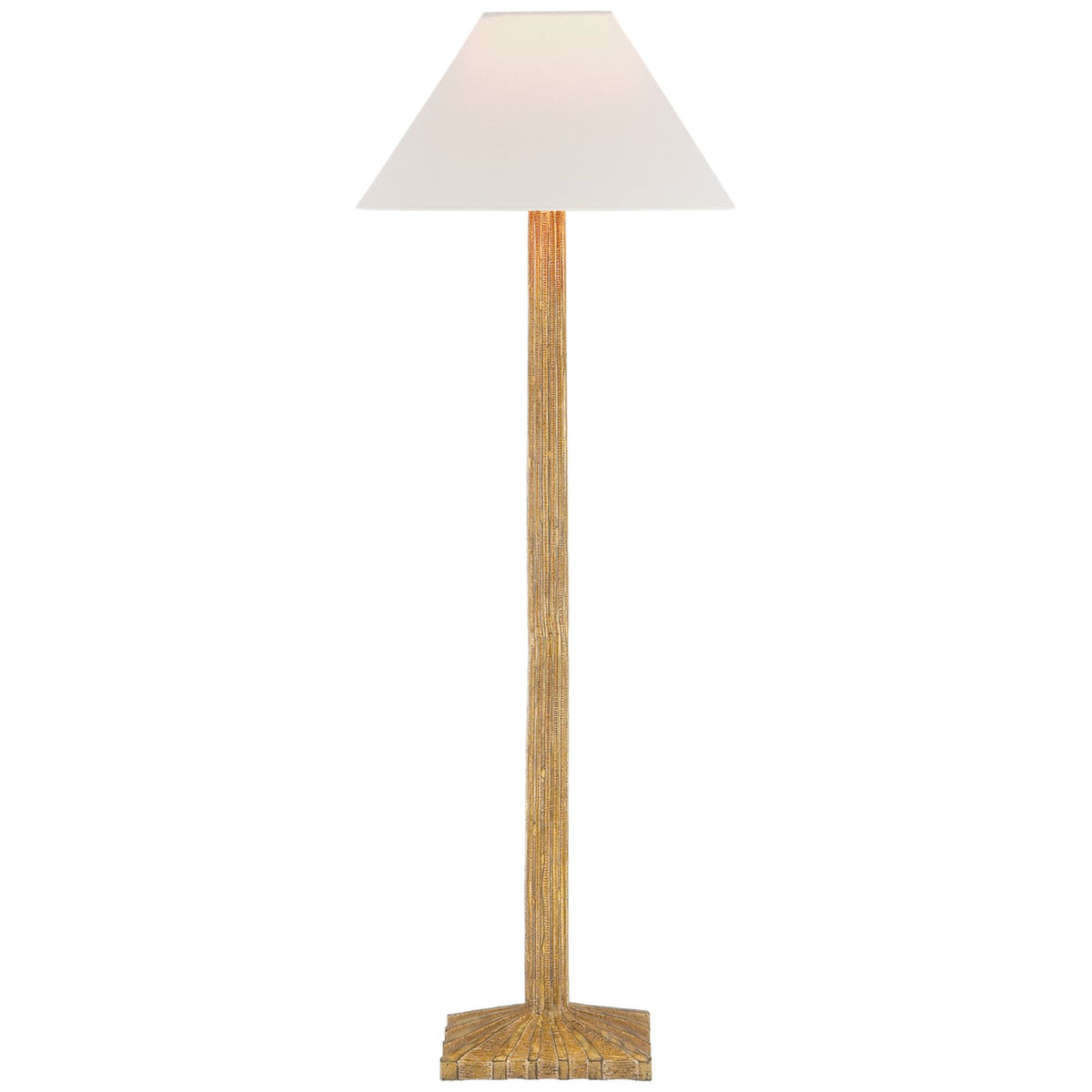 Chapman & Myers Strie Buffet Lamp in Gild with Linen Shade W10" x H31"