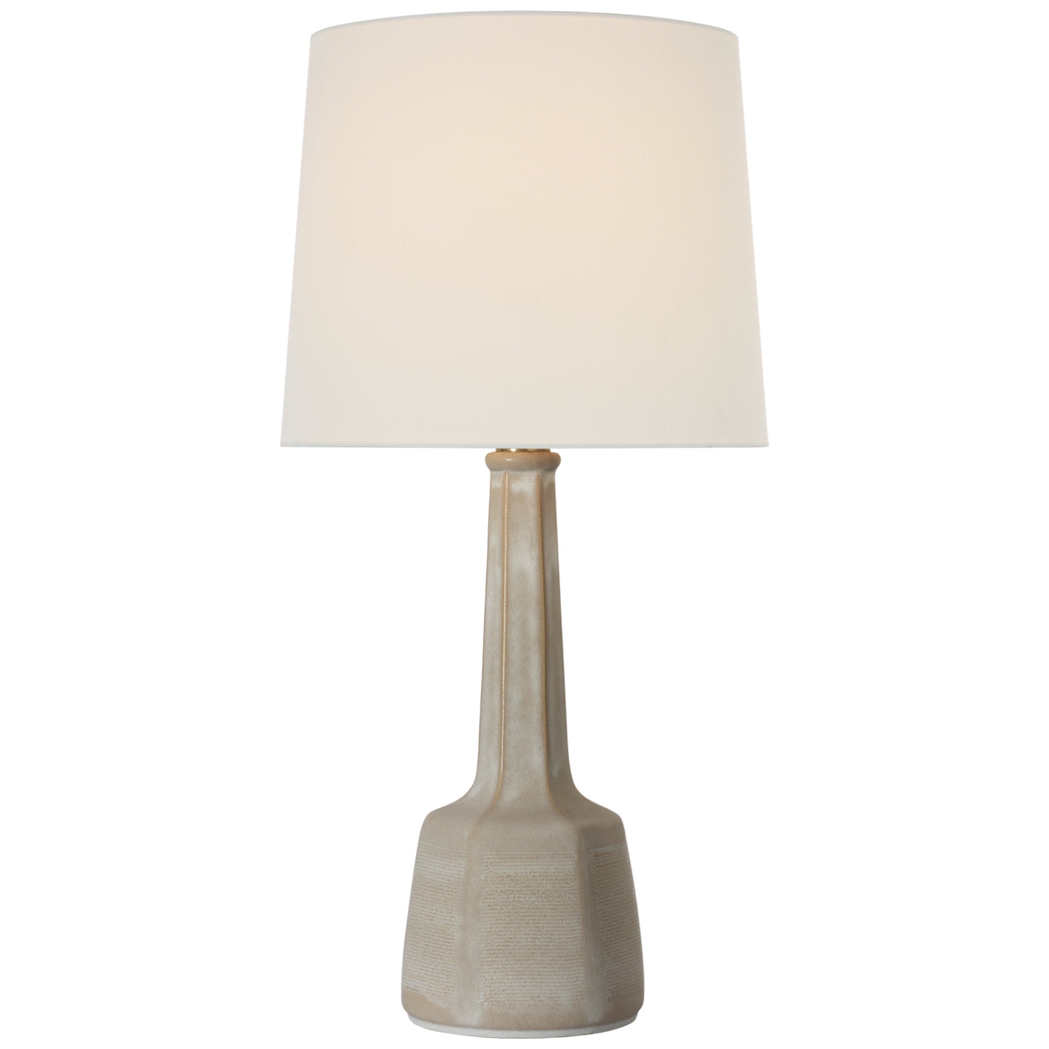 Chapman & Myers Lerio 31" Table Lamp in Dusted Stone with Linen Shade W16" x H30.75"