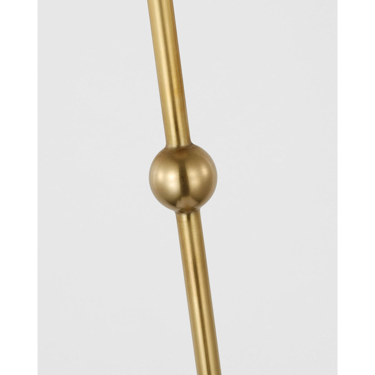 Chapman & Myers Caspian Medium Floor Lamp in Antique-Burnished Brass and Alabaster with Linen Shade W10.5" x H51.75"