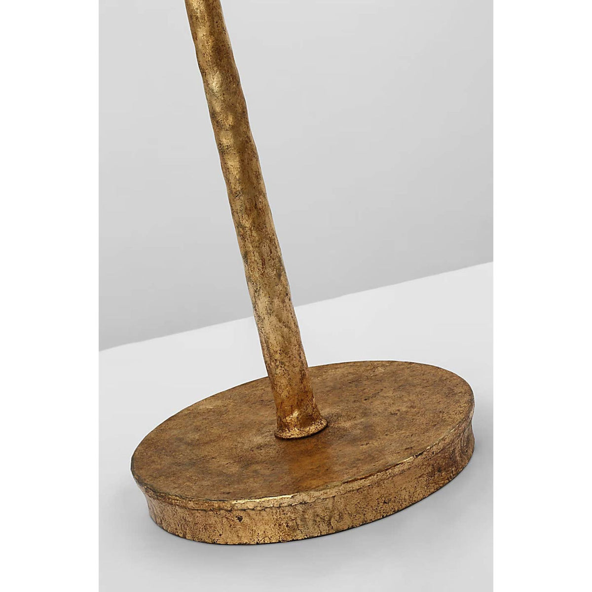 Chapman & Myers Aiden Accent Floor Lamp in Gilded Iron with Linen Shade W10.5" x H52"