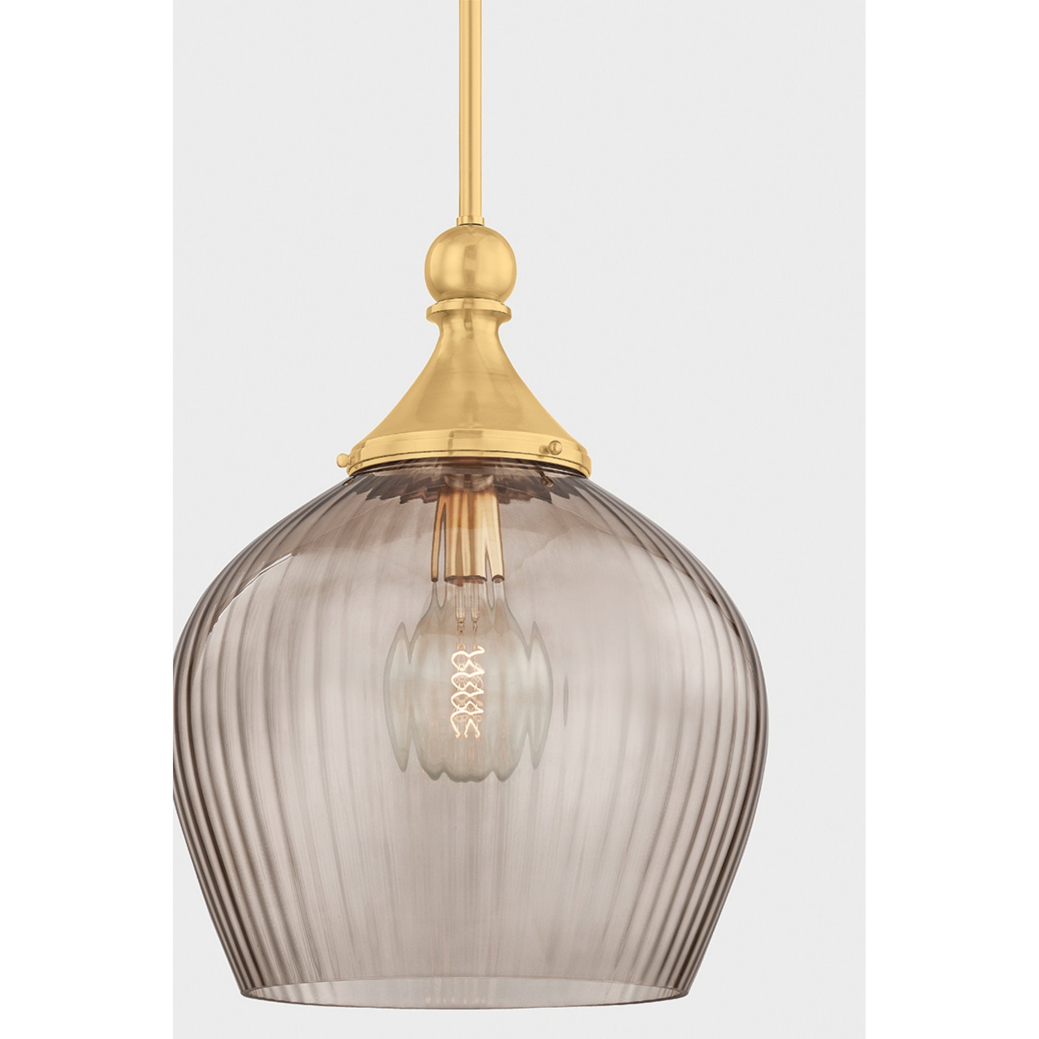 Chatton 1-Light Pendant in Aged Brass 16.5W x 21.5H