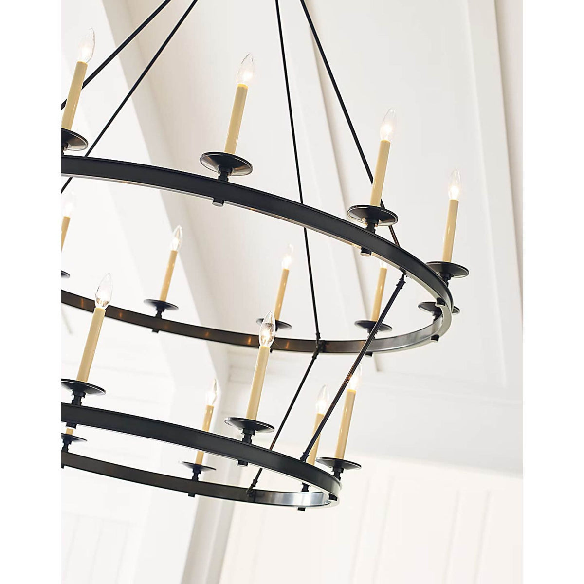 Chapman & Myers Launceton Grande Two Tiered Chandelier in Bronze W53.25" x H55"