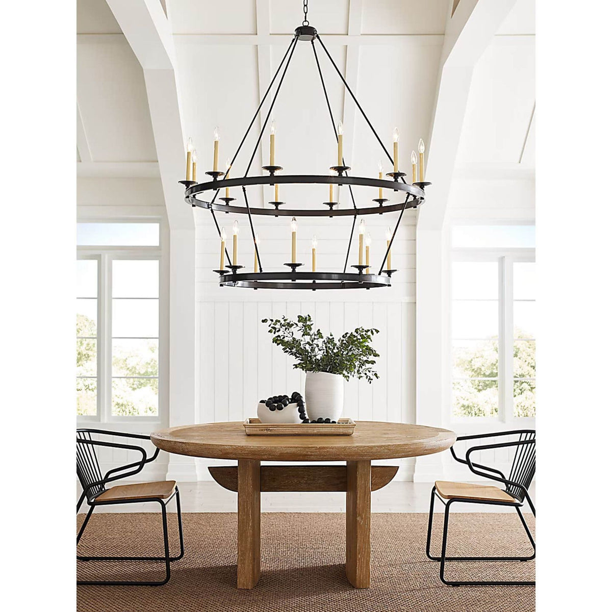 Chapman & Myers Launceton Grande Two Tiered Chandelier in Bronze W53.25" x H55"