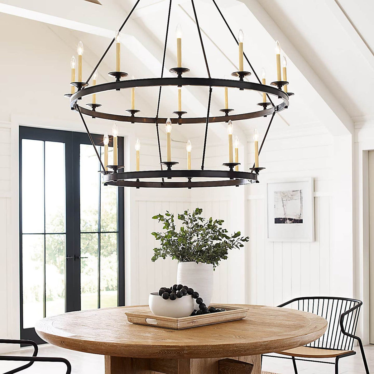 Chapman & Myers Launceton Grande Two Tiered Chandelier in Bronze W53.25" x H55"