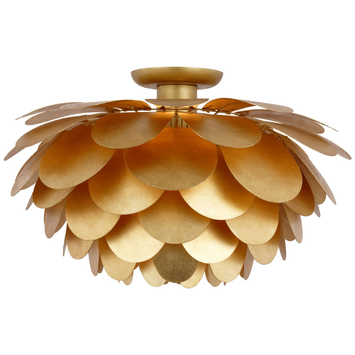 Chapman & Myers Cynara XL Flush Mount in Gild W23" x H13.5"