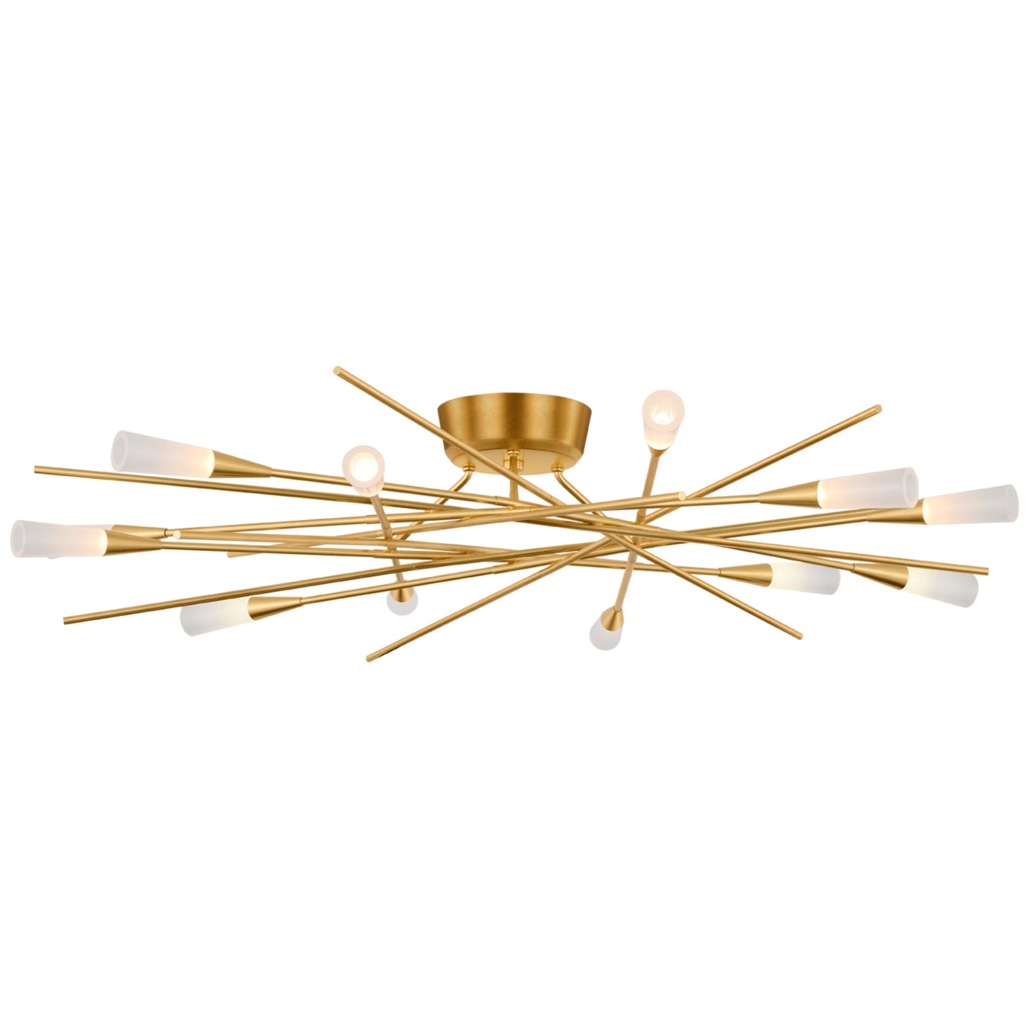 Chapman & Myers Stellar 40" Radial Semi-Flush Mount in Gild Ceiling Light W39" x H7.75"