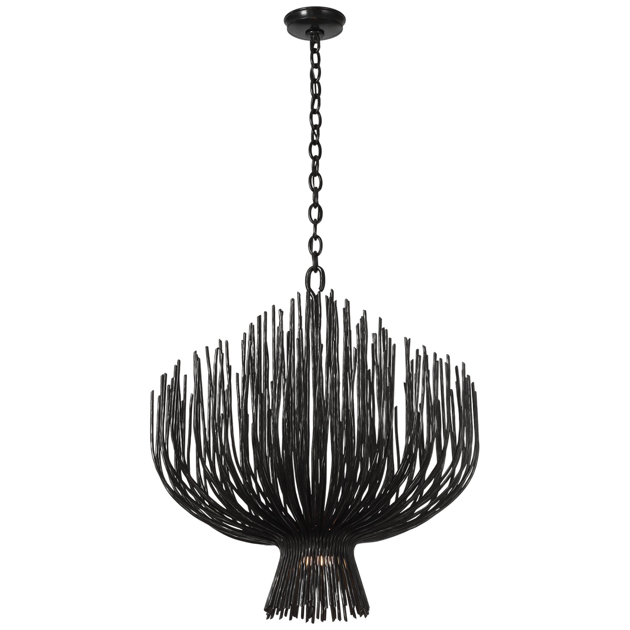 Chapman & Myers Astra 32" Sculpted Chandelier in Aged Iron Ceiling Light W31.75" x H35.5"