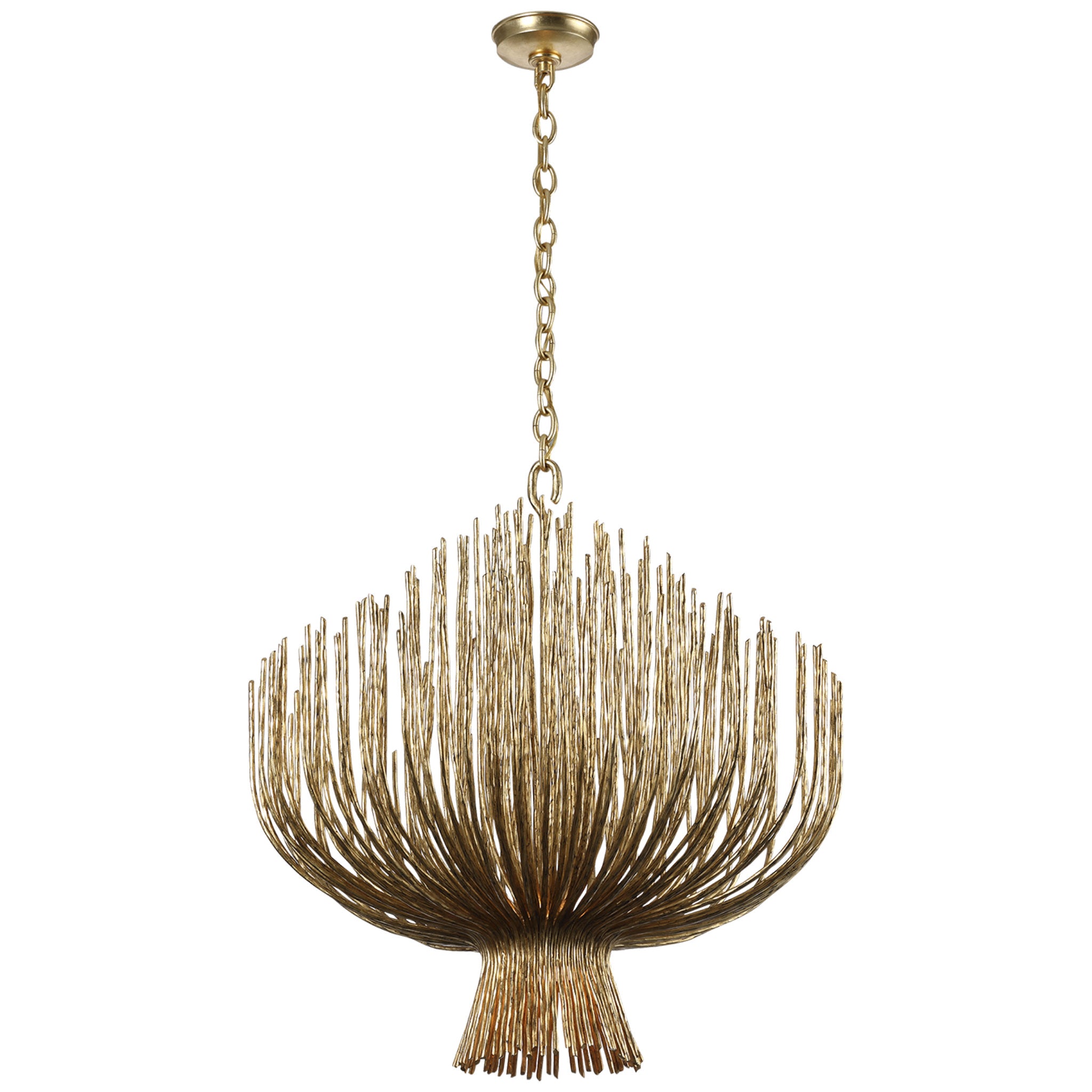 Chapman & Myers Astra 32" Sculpted Chandelier in Gilded Iron Ceiling Light W31.75" x H35.5"