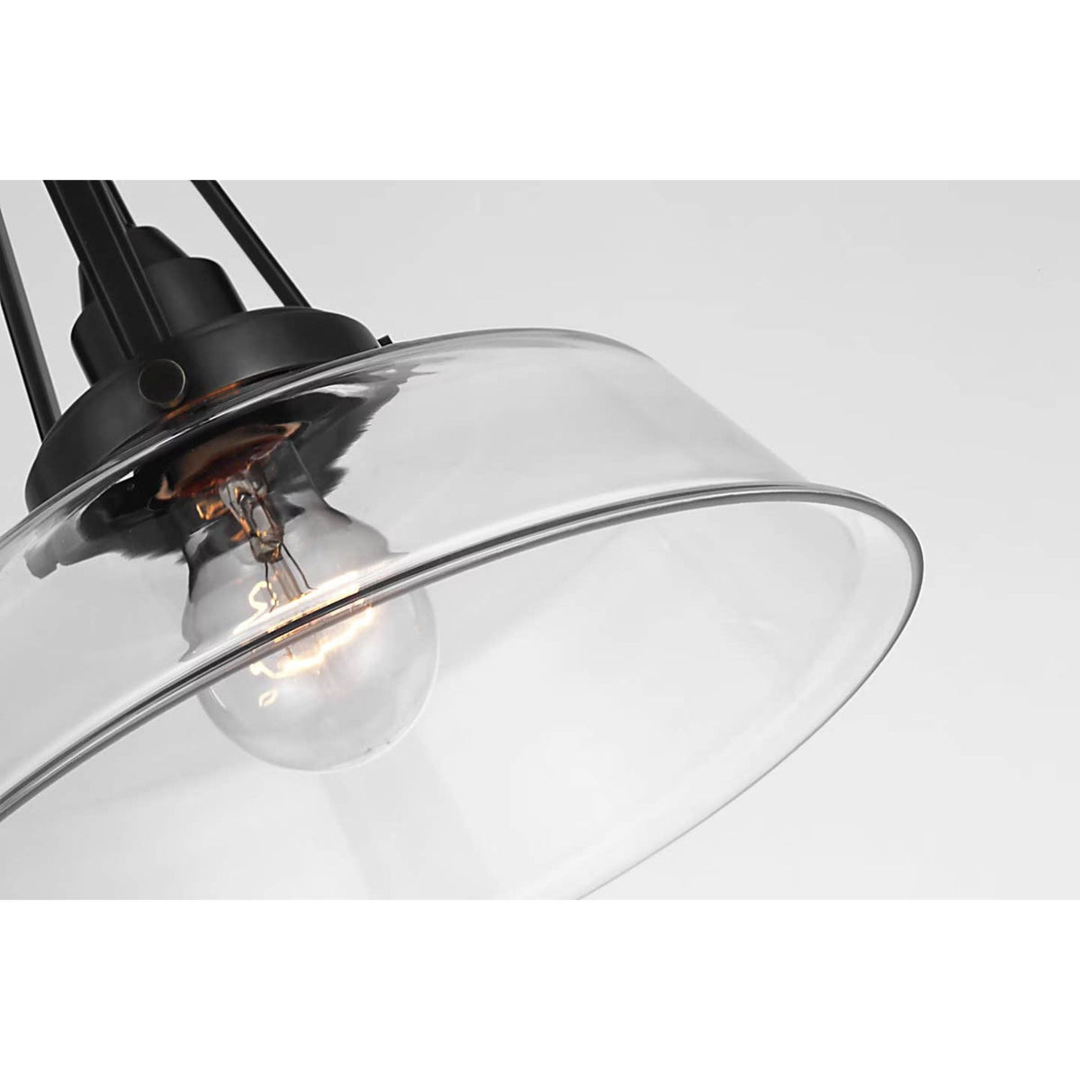Chapman & Myers Layton 10" Pendant in Bronze with Clear Glass W10" x H9.75"