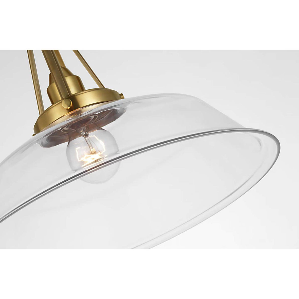 Chapman & Myers Layton 14" Pendant in Antique-Burnished Brass with Clear Glass W14" x H11.5"