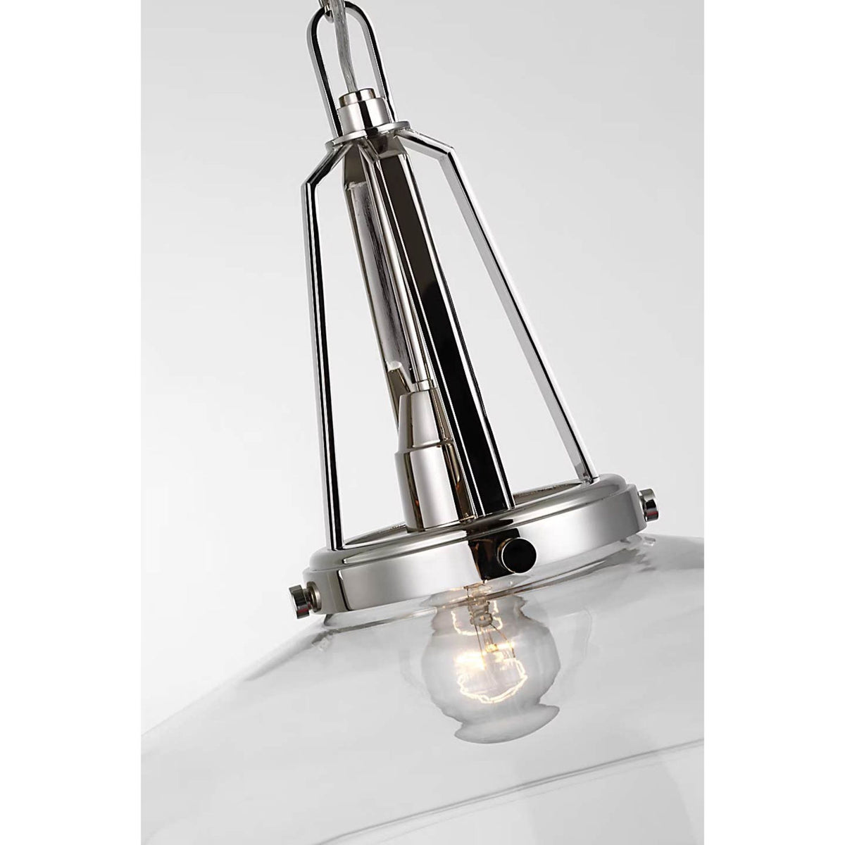 Chapman & Myers Layton 20" Pendant in Polished Nickel with Clear Glass W20" x H15"
