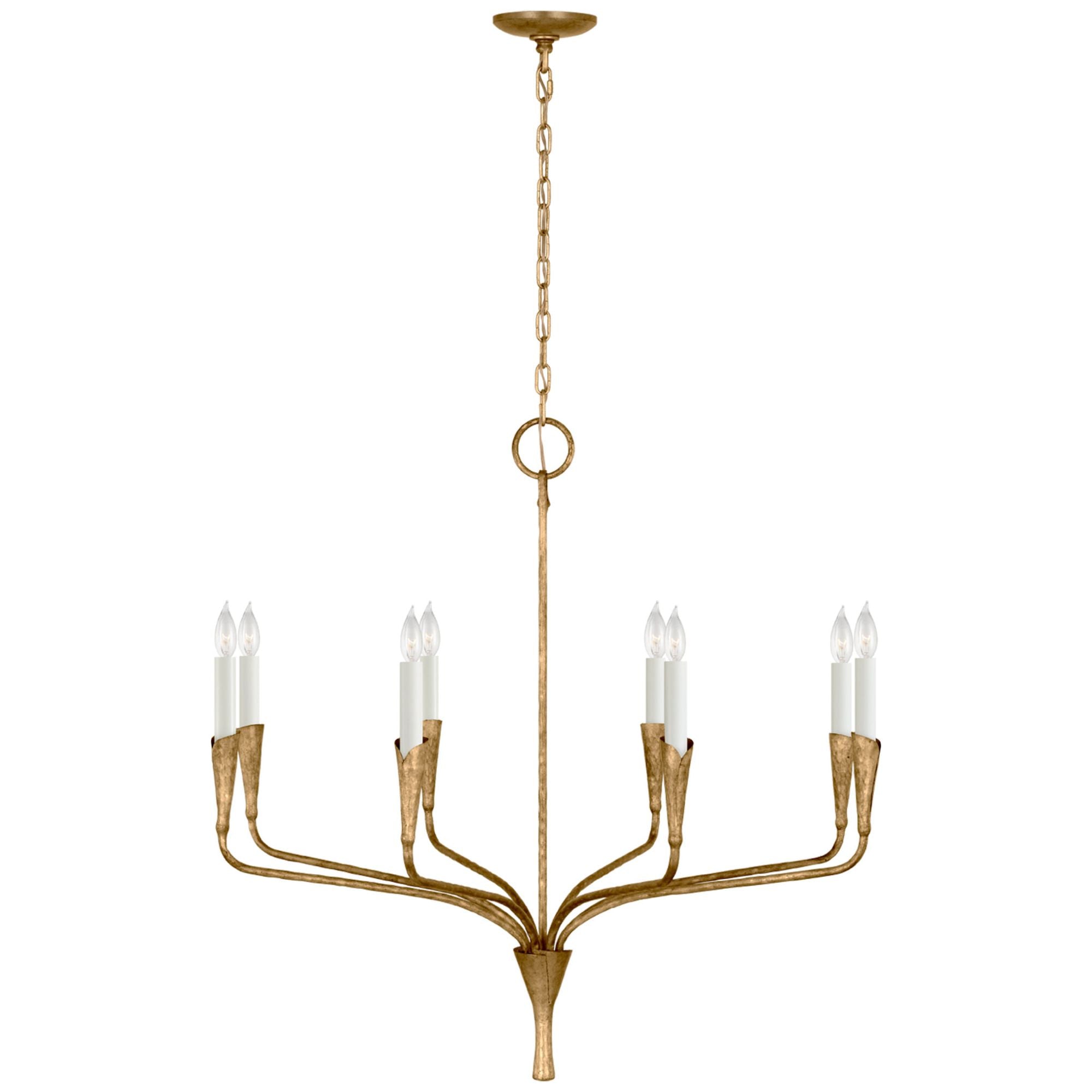 Chapman & Myers Aiden 40" Single Tier Chandelier  in Gilded Iron Ceiling Light W39.75" x H38.5"