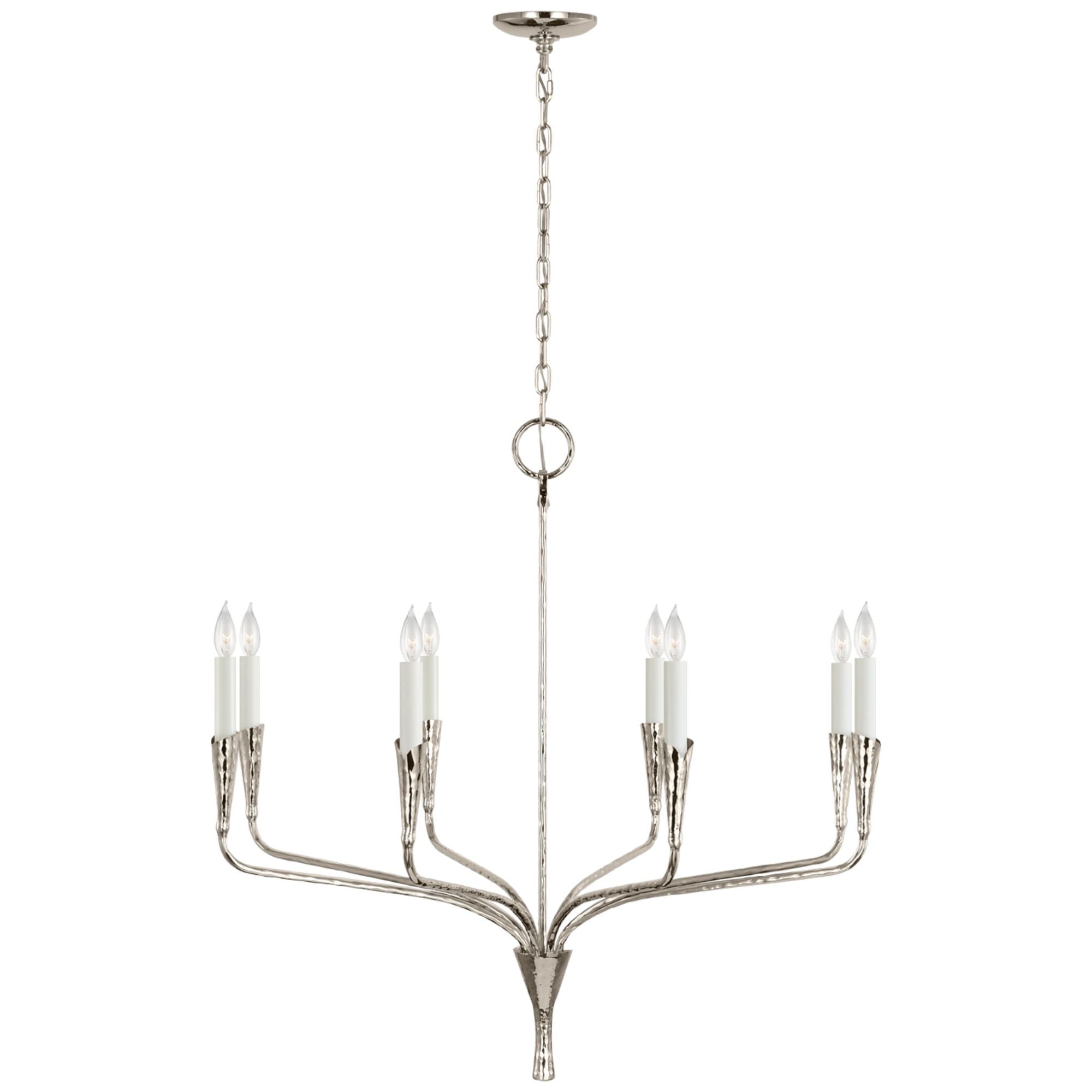 Chapman & Myers Aiden 40" Single Tier Chandelier  in Polished Nickel Ceiling Light W39.75" x H38.5"