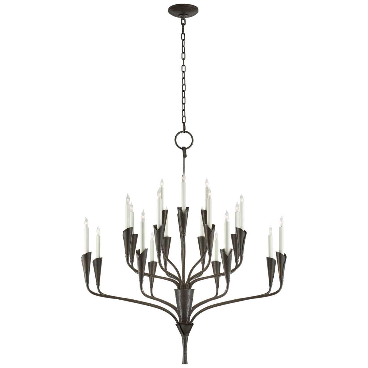 Chapman & Myers Aiden Large Chandelier in Aged Iron W40.5" x H44.5"