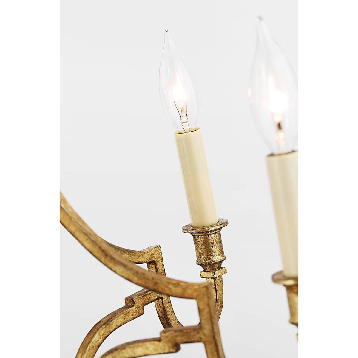 Chapman & Myers Mykonos Small Chandelier in Gilded Iron W15.5" x H14.25"