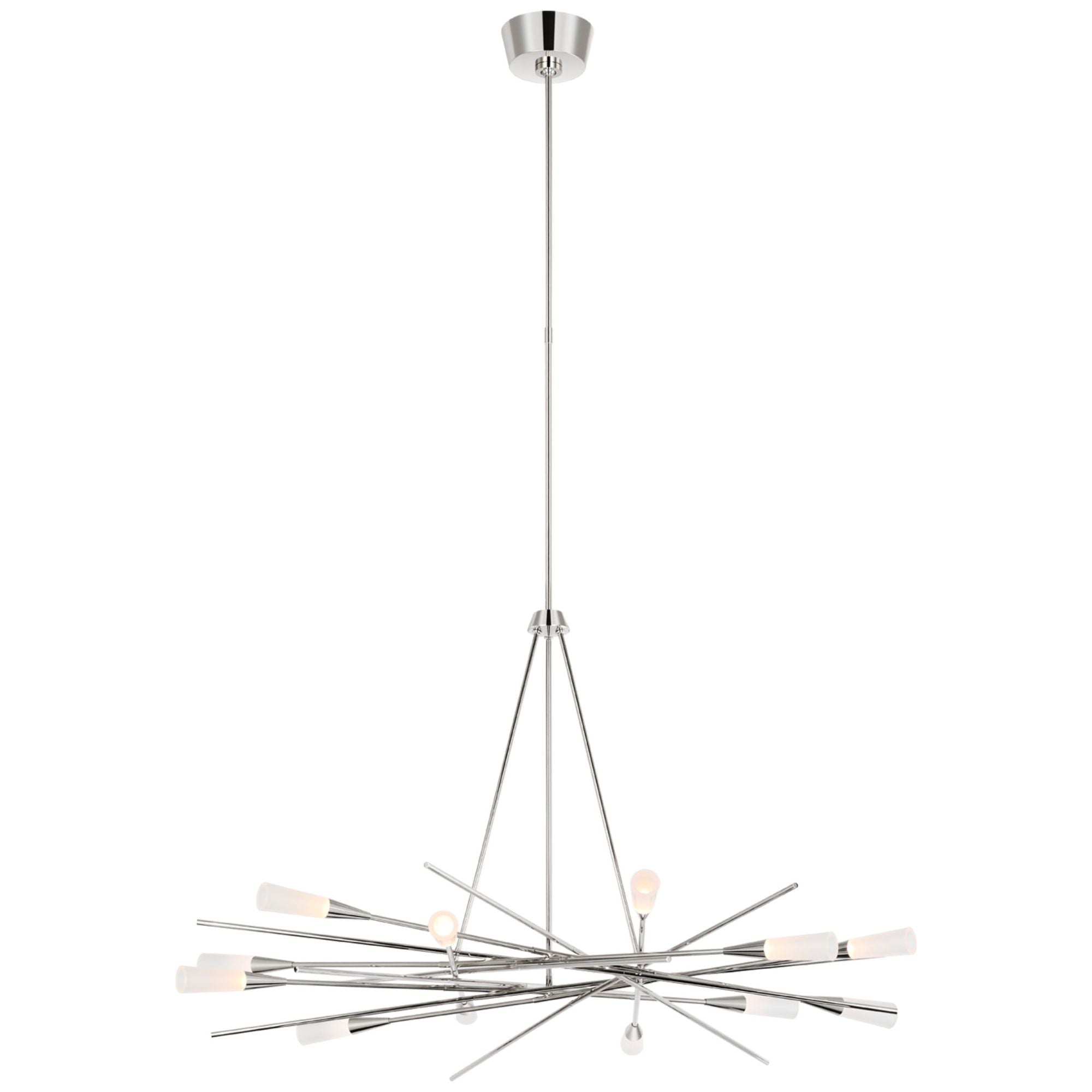 Chapman & Myers Stellar 40" Radial Chandelier in Polished Nickel Ceiling Light W40"