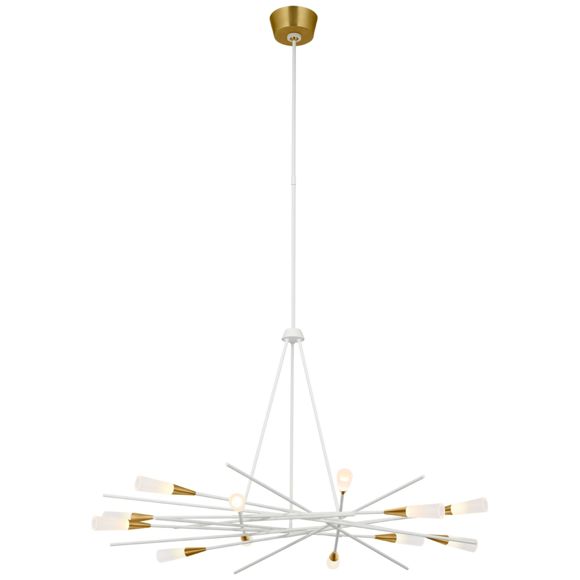 Chapman & Myers Stellar 40" Radial Chandelier in Matte White Ceiling Light W40"
