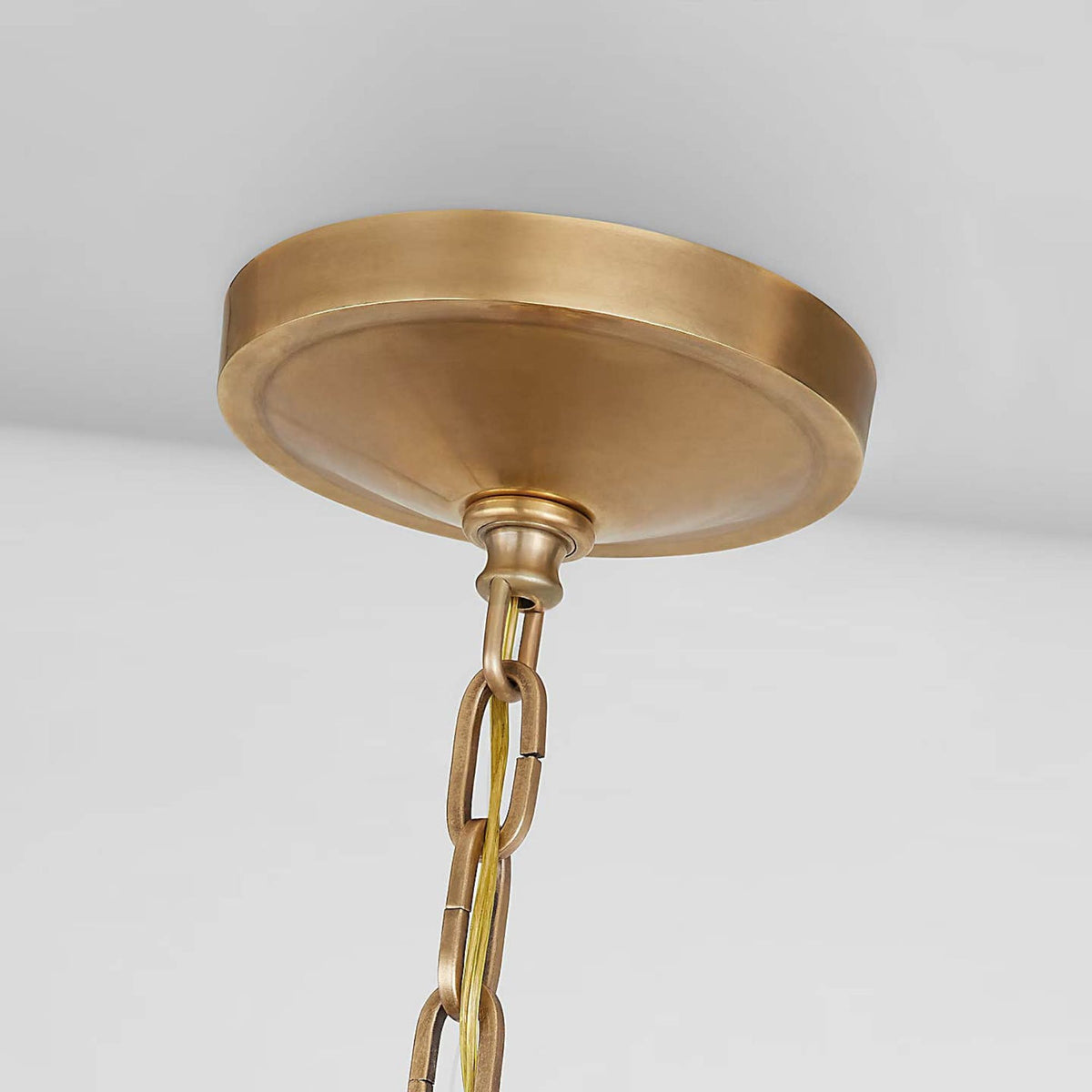 Chapman & Myers Darlana XL Wrapped Lantern in Antique-Burnished Brass and Natural Rattan W29" x H42"
