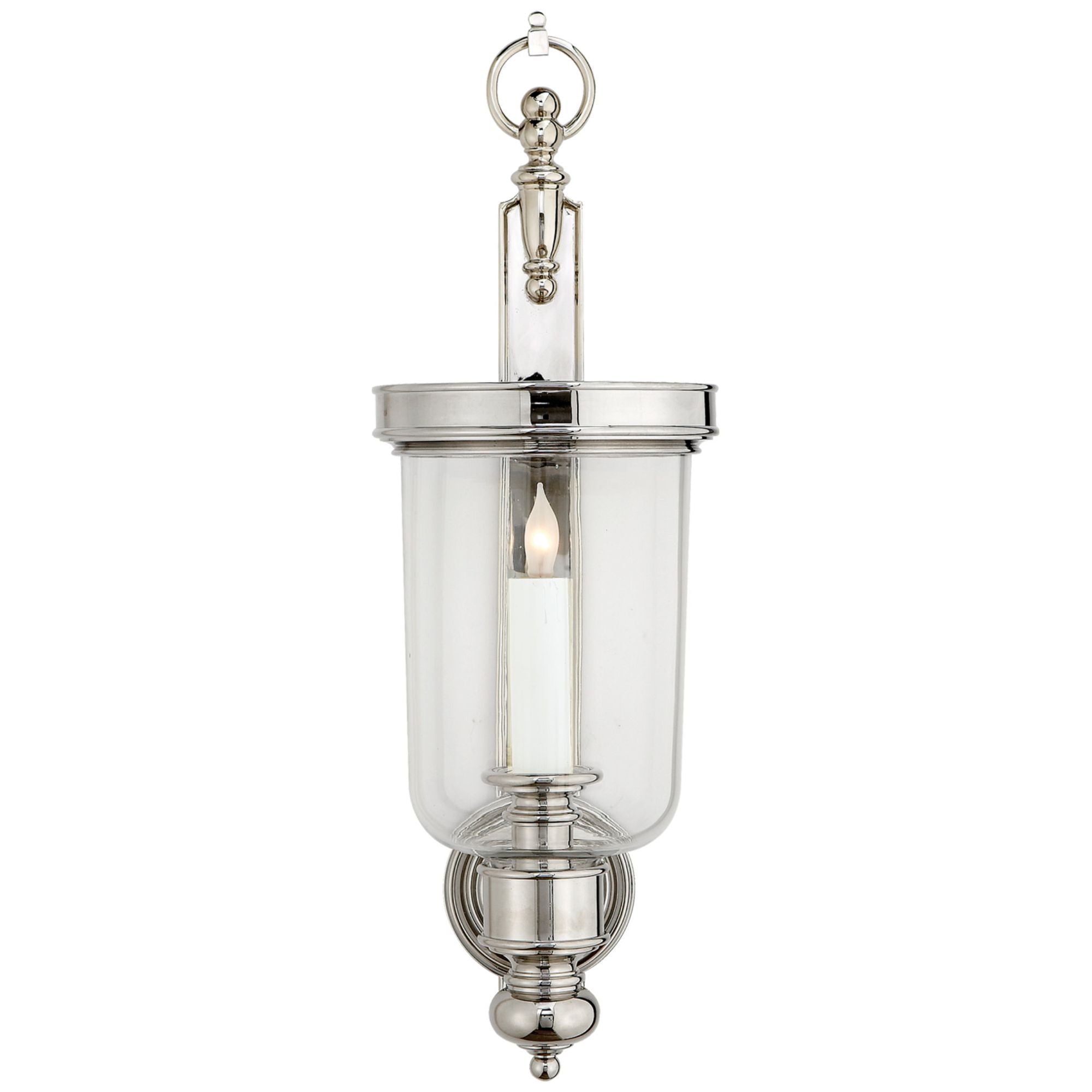 Chapman & Myers Georgian Small Hurricane Wall Sconce in Polished