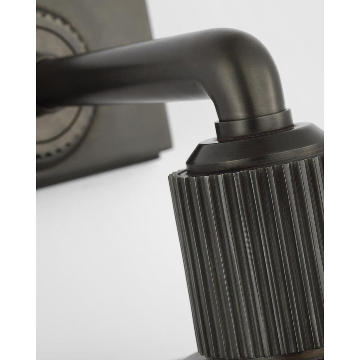 Chapman & Myers Ruhlmann Small Sconce in Bronze with White Glass W9" x H7.75" x E10"