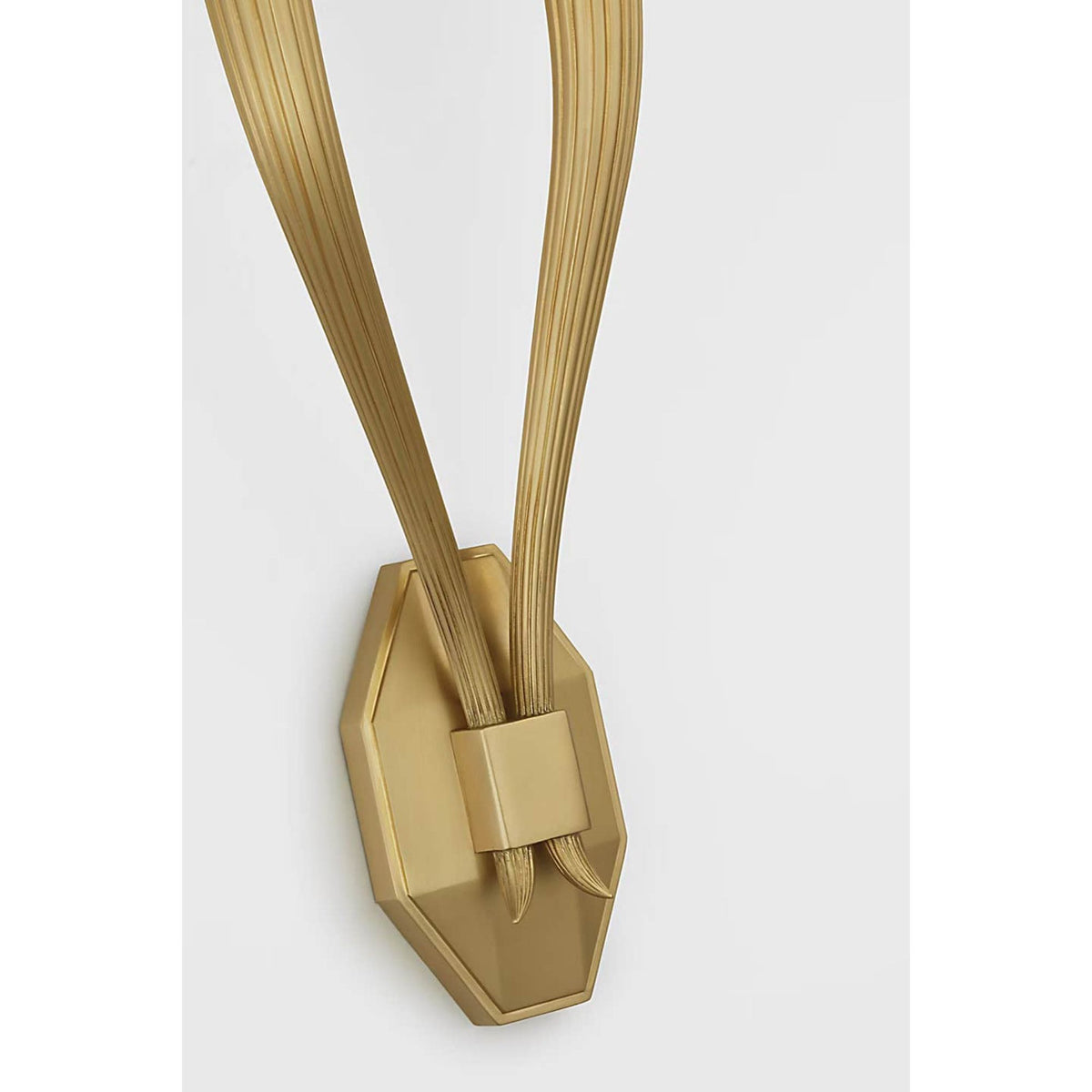 Chapman & Myers Ruhlmann Double Sconce in Antique-Burnished Brass with Linen Shade W10.75" x H22.5" x E6.25"