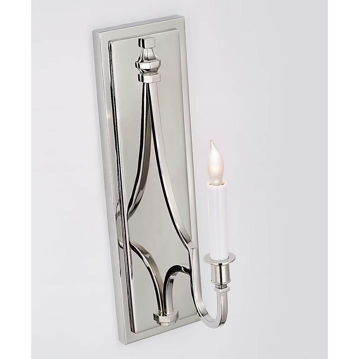 Chapman & Myers Mykonos Medium Sconce in Polished Nickel W4.75" x H16" x E7"