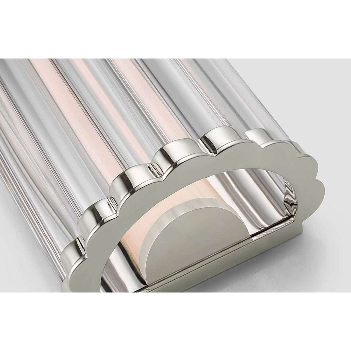 Chapman & Myers Kean 28" Sconce in Polished Nickel with Clear Glass Rods W5.75" x H28" x E3.75"