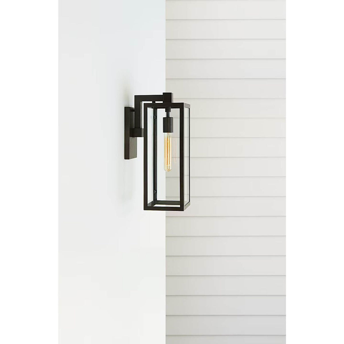 Chapman & Myers Fresno Framed Medium Sconce in Aged Iron with Clear Glass W6" x H17.75" x E9"