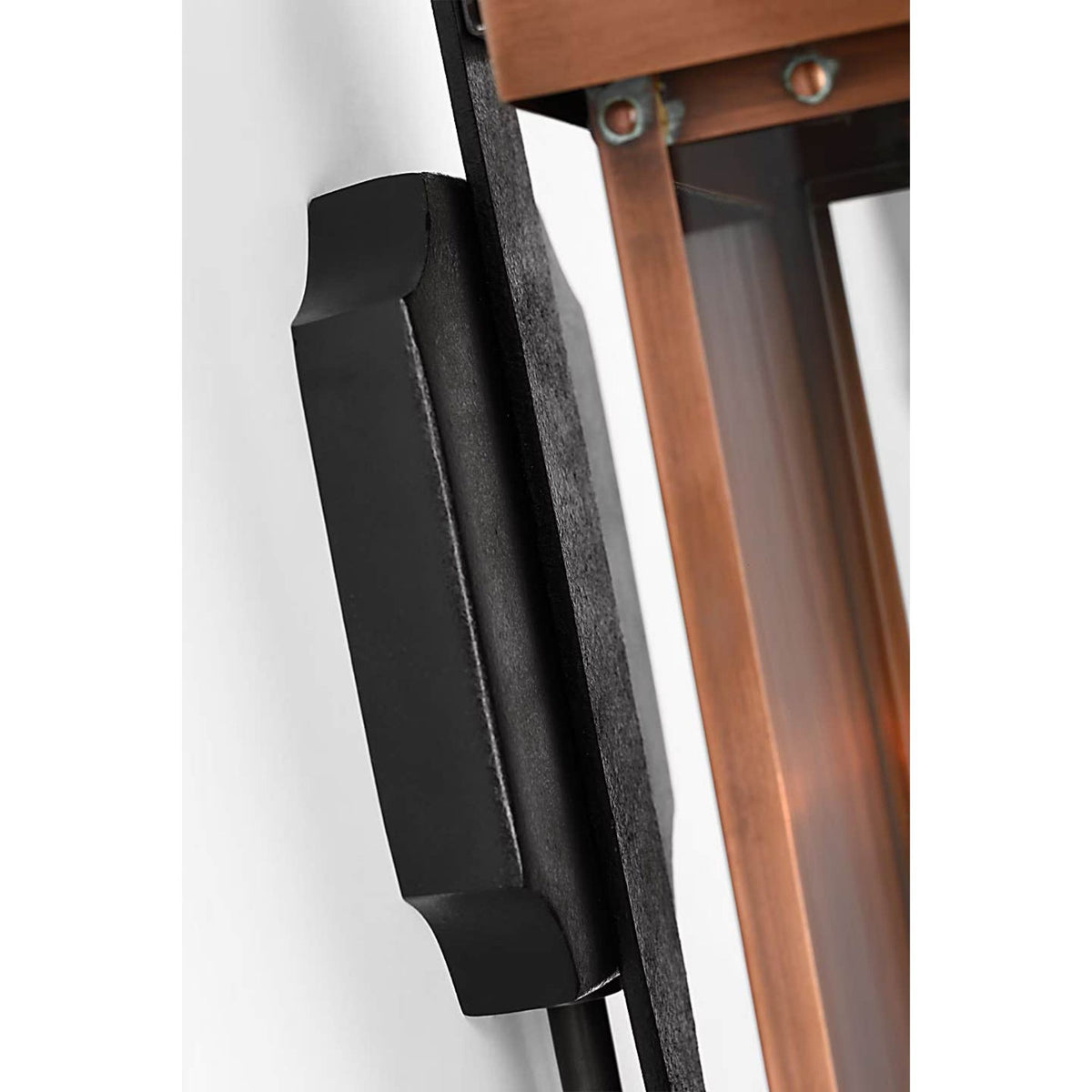 Chapman & Myers Suffork Medium Scroll Arm Lantern in Natural Copper W6.75" x H22.25" x E7.5"