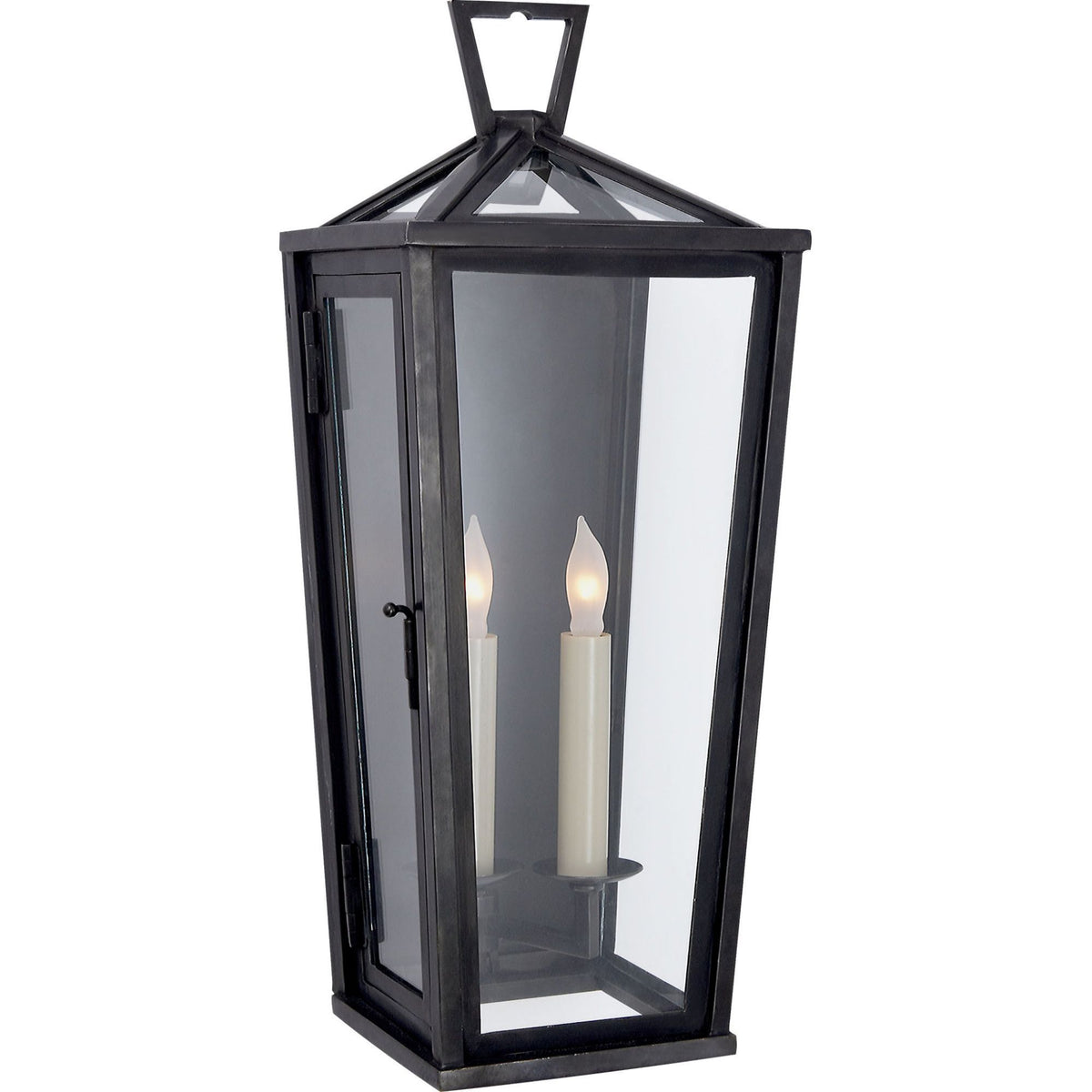 Chapman & Myers Darlana Small Tall 3/4 Wall Lantern in Bronze W7.5" x H18.5" x E6.75"