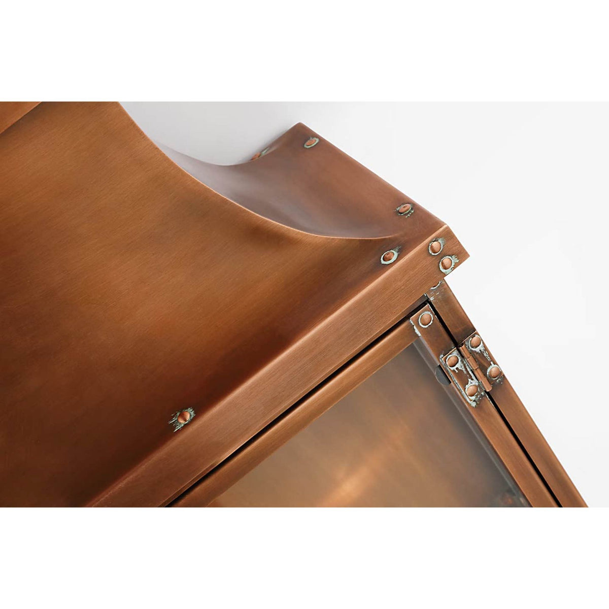 Chapman & Myers Bedford Wide Tall 3/4 Lantern in Natural Copper W9.75" x H24" x E6"