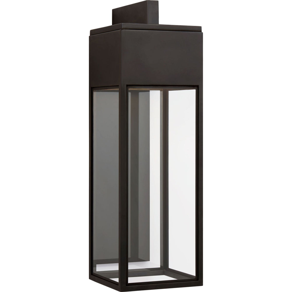 Chapman & Myers Irvine Large Bracketed Wall Lantern in Bronze with Clear Glass W8.25" x H26" x E11"