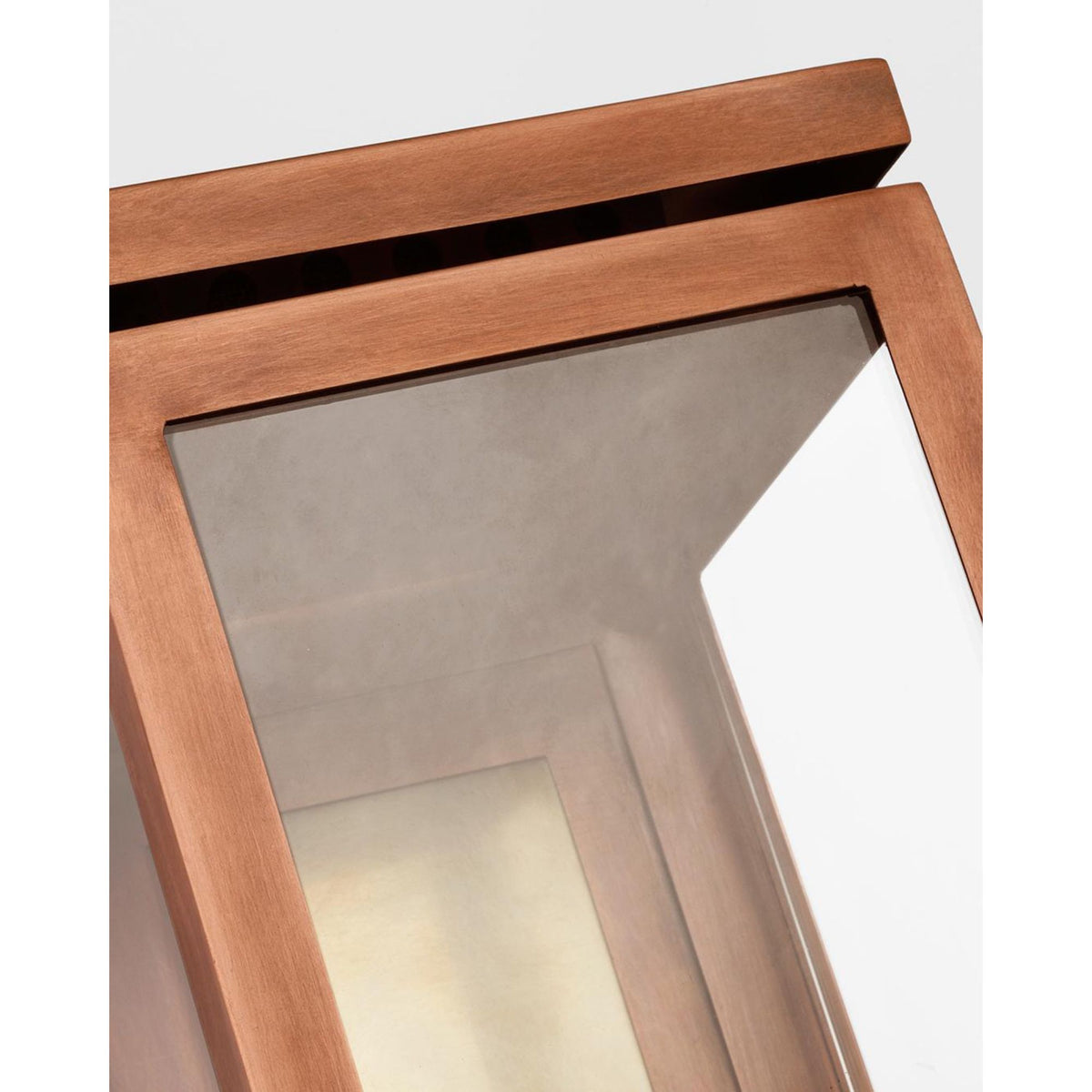 Chapman & Myers Fresno Medium 3/4 Gas Wall Lantern in Soft Copper with Clear Glass W6" x H17.25" x E7.25"