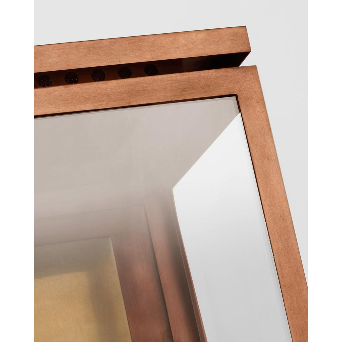 Chapman & Myers Fresno XL 3/4 Gas Wall Lantern in Soft Copper with Clear Glass W8" x H26.25" x E9.25"