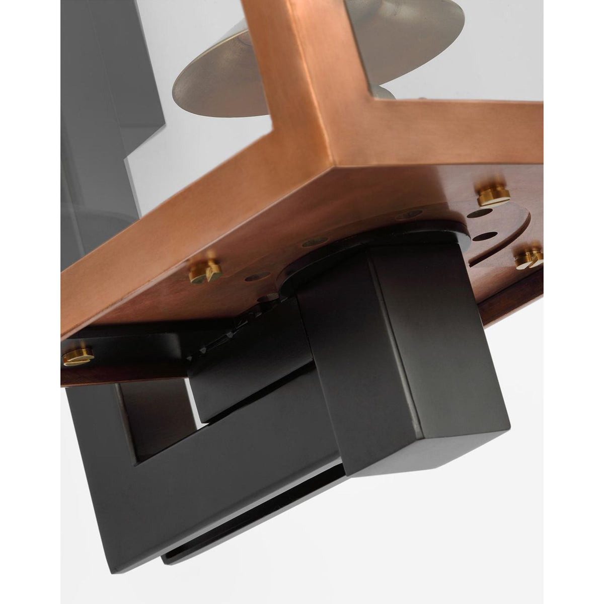 Chapman & Myers Fresno Large Bracketed Gas Wall Lantern in Soft Copper with Clear Glass W6" x H22.75" x E9.25"