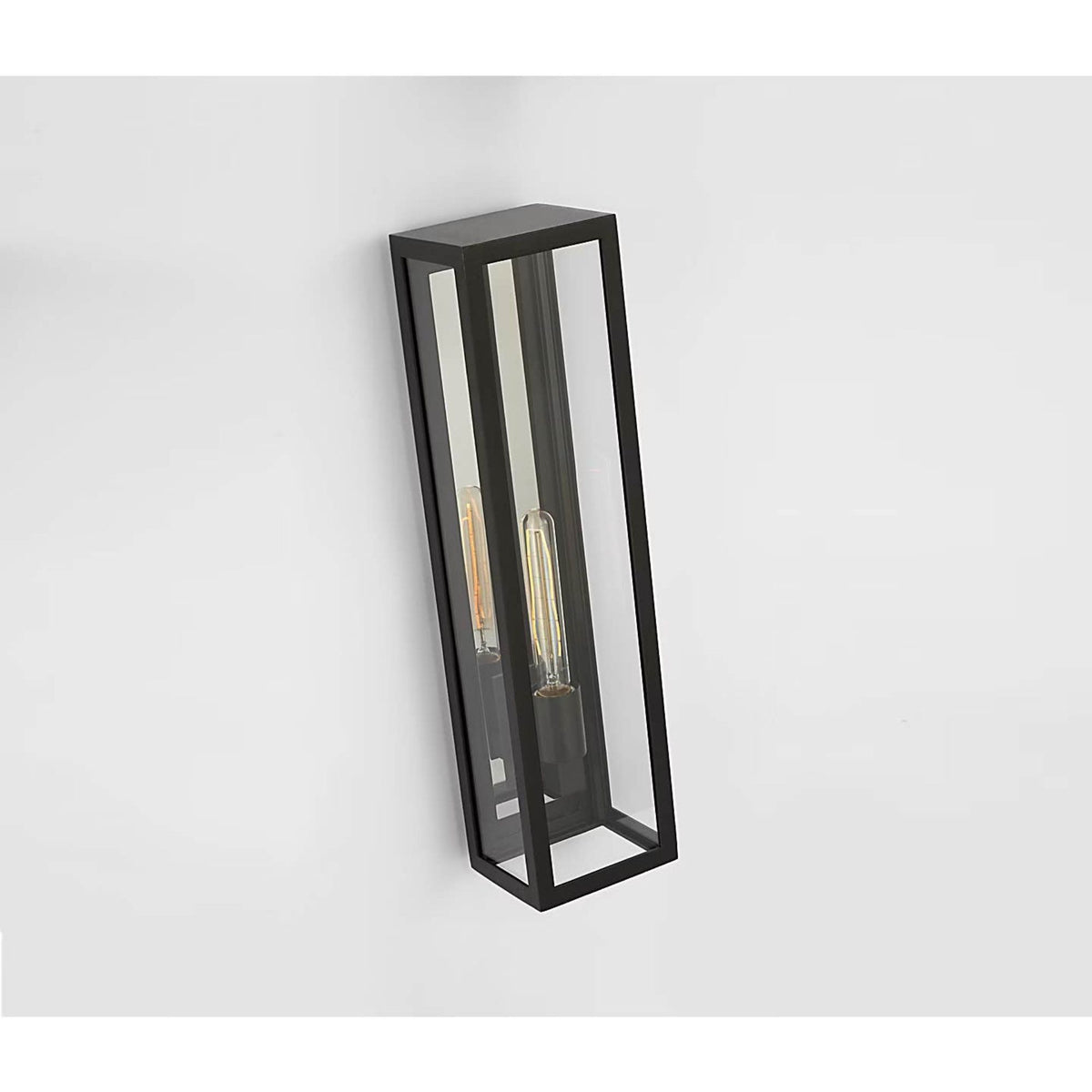 Chapman & Myers Fresno Large Tall 3/4 Wall Lantern in Aged Iron with Clear Glass W5.5" x H22" x E5.25"