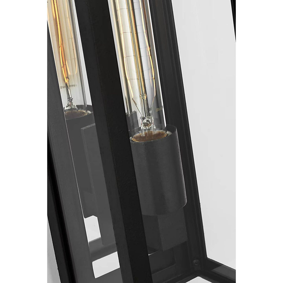 Chapman & Myers Fresno Large Tall 3/4 Wall Lantern in Aged Iron with Clear Glass W5.5" x H22" x E5.25"