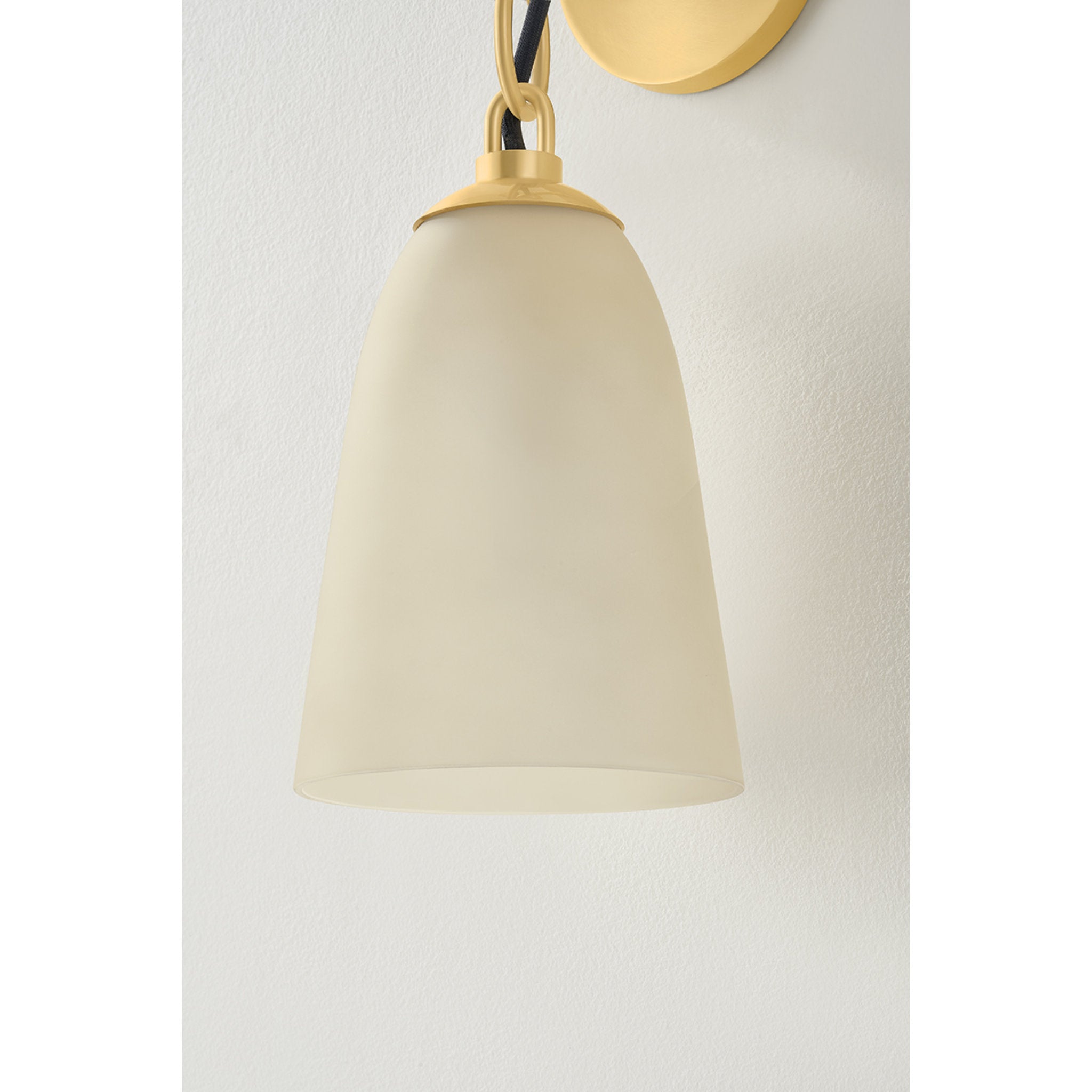 Christine 1-Light Wall Sconce in Aged Brass 5.75W x 14.5H