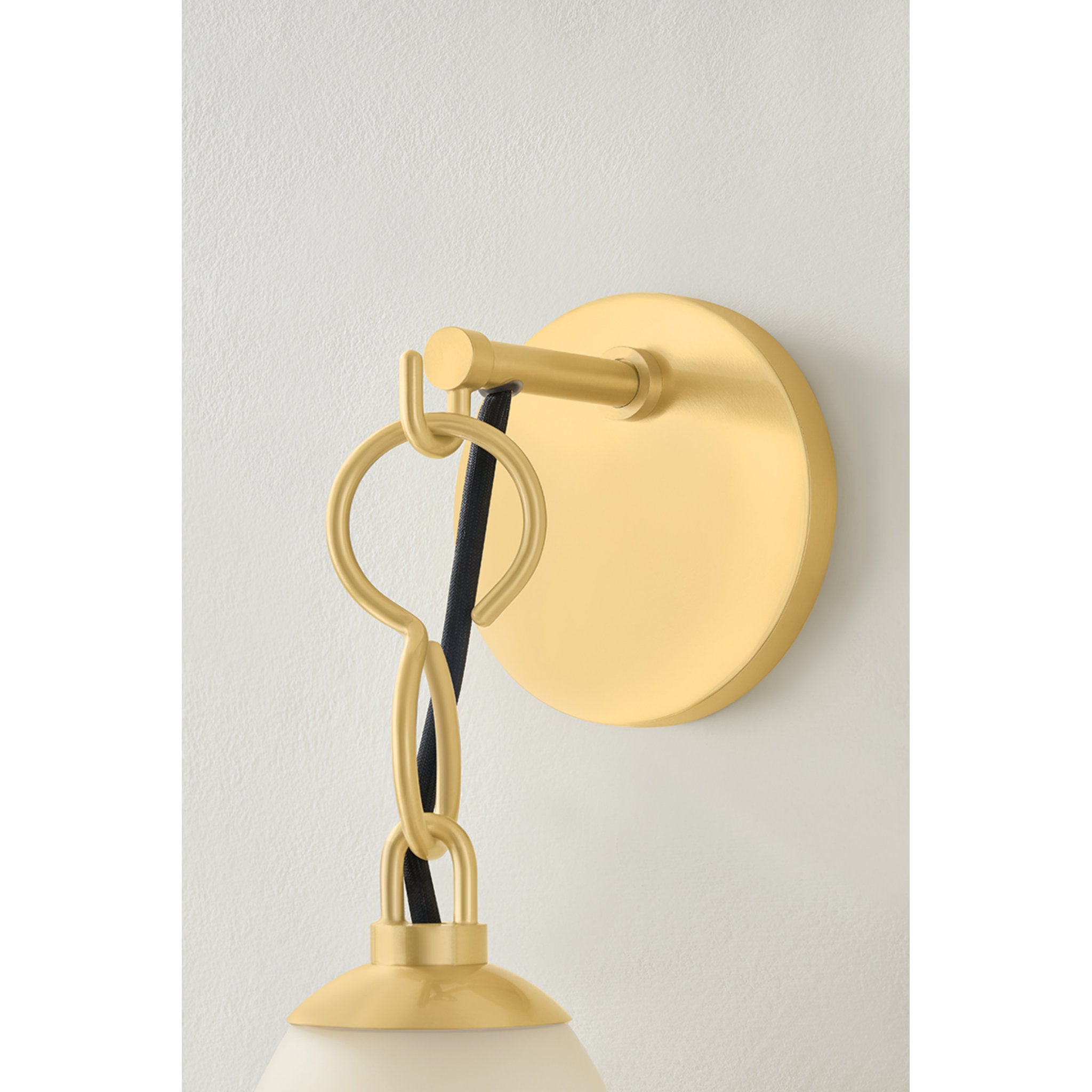 Christine 1-Light Wall Sconce in Aged Brass 5.75W x 14.5H
