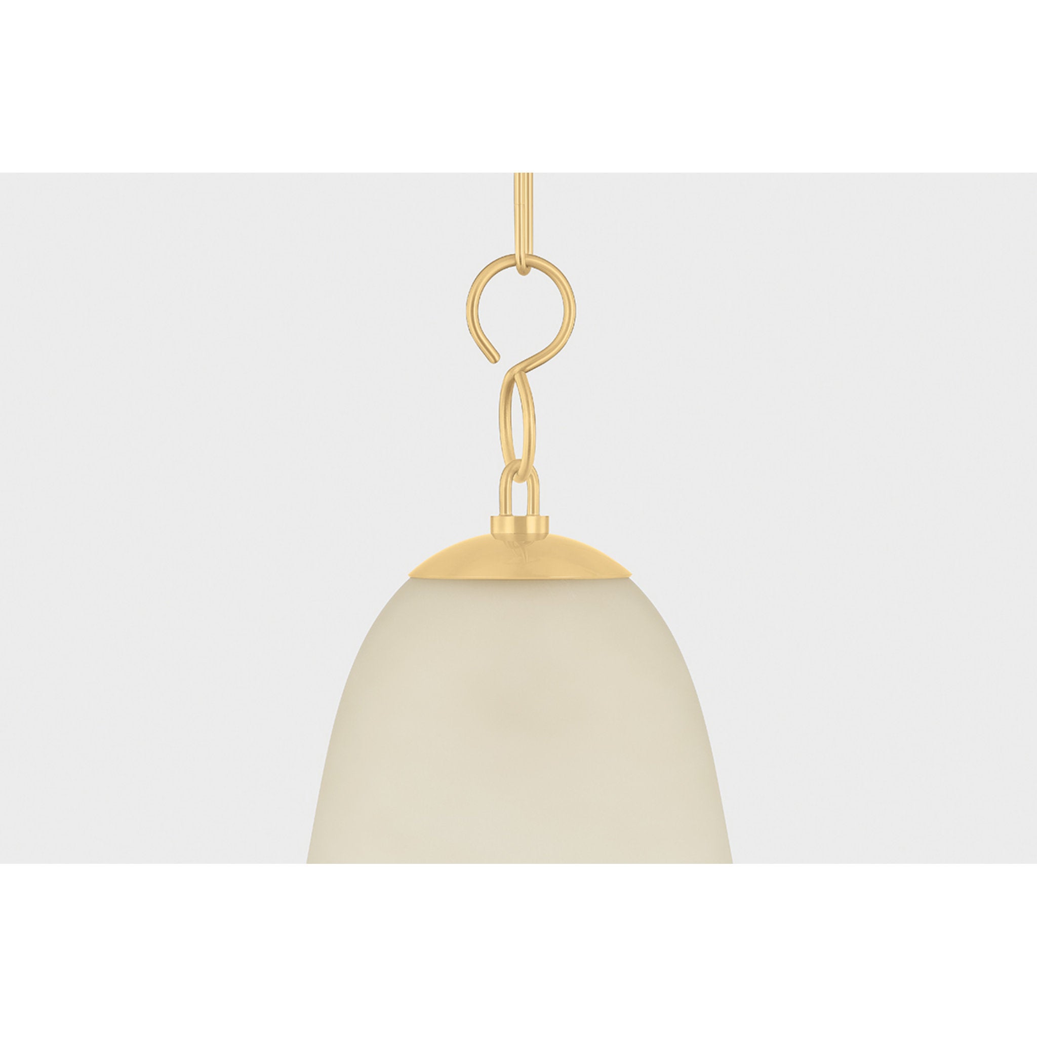 Christine 1-Light Pendant in Aged Brass 14W x 22H
