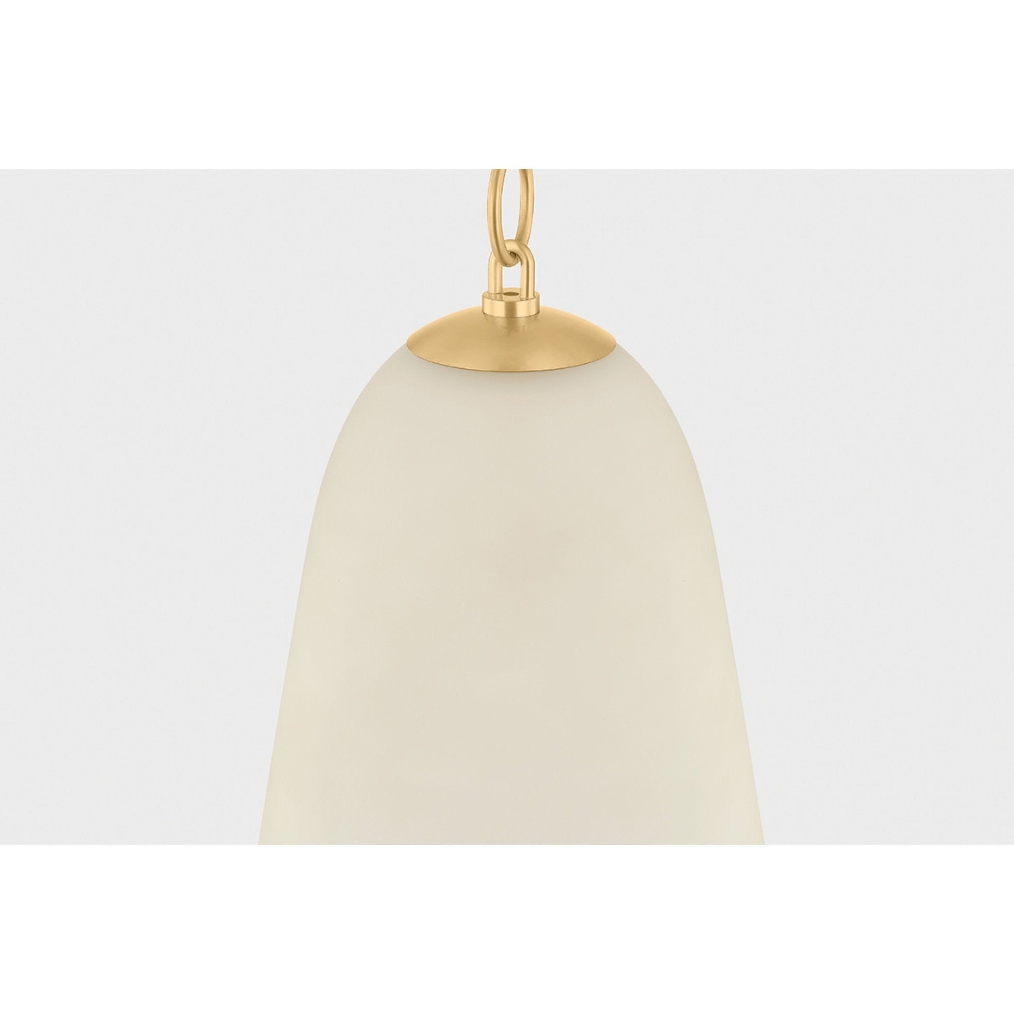 Christine 1-Light Pendant in Aged Brass 11W x 17.75H