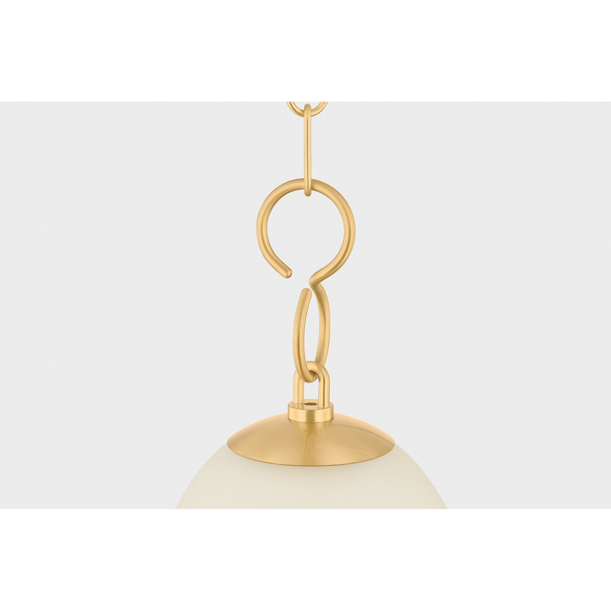 Christine 1-Light Pendant in Aged Brass 11W x 17.75H