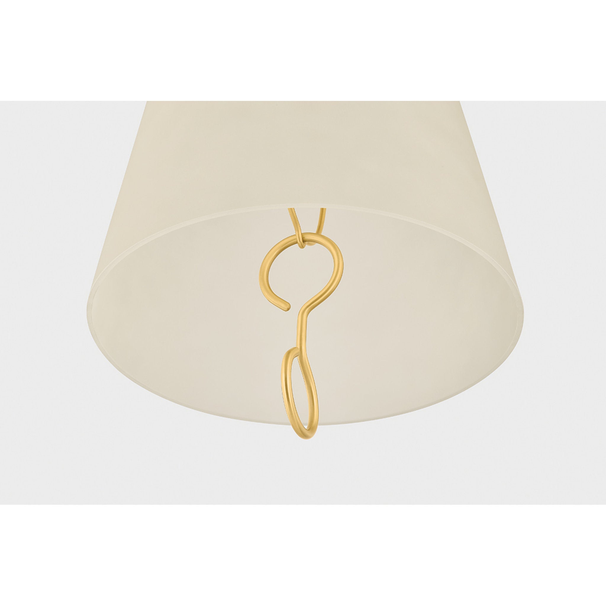 Christine 1-Light Pendant in Aged Brass 11W x 17.75H